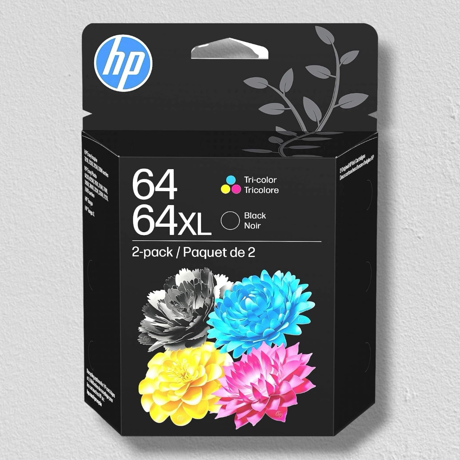 Genuine HP 64 XL Black & 64 Tri-Color Ink Catridges 2 Pack (Feb-2028)