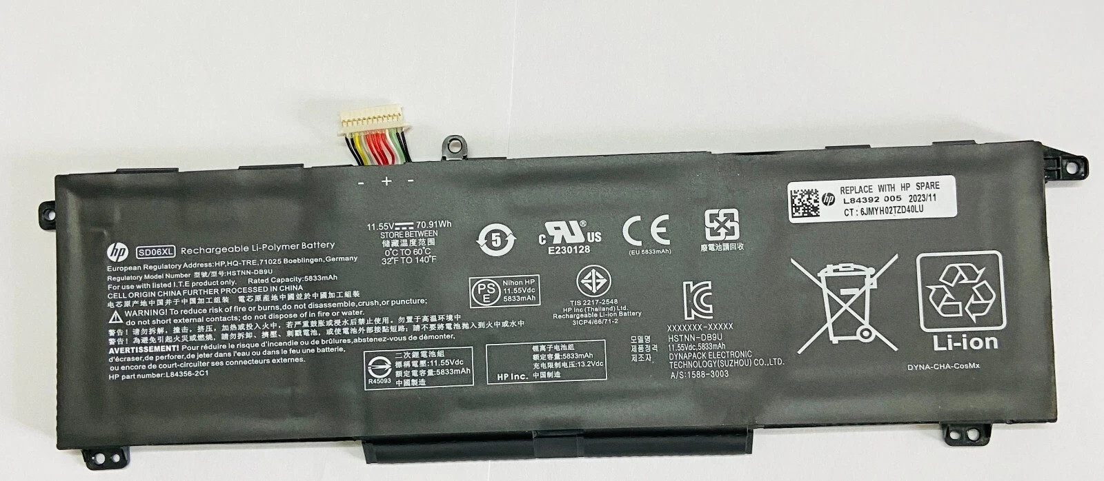 Genuine 11.55V 70.91Wh SD06XL Battery For HP Omen 15 2020 15-EK 15-EN L84392-005
