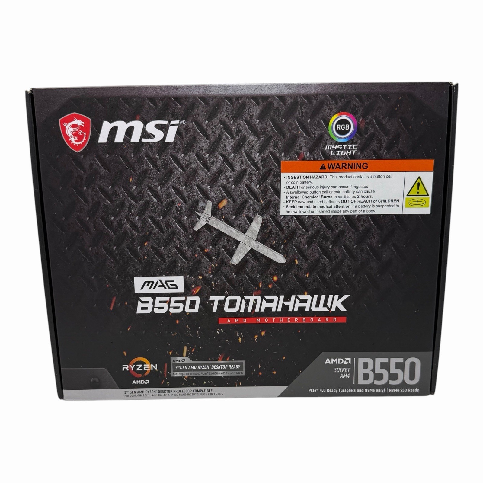 MSI MAG B550 TOMAHAWK AM4 ATX Motherboard DDR4 PCIe 4.0 NEW