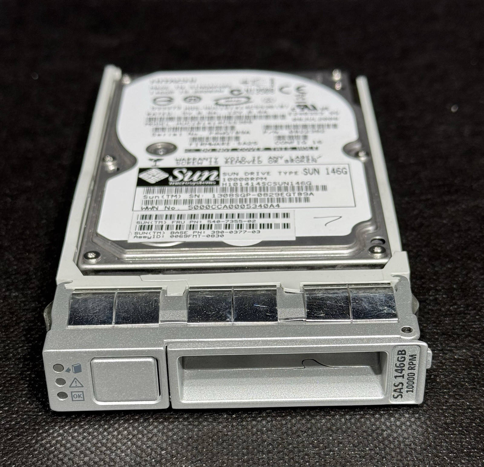 Sun 540-7355 146GB 2.5" 10K RPM SAS Hard Drive wBkt 541-2123, 390-0377