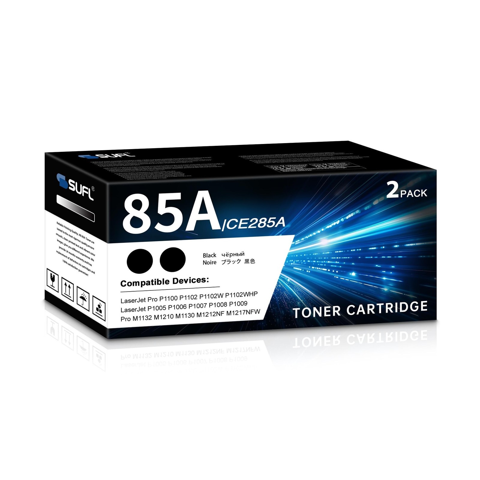 85A Toner Cartridge High Yield (Black, 2-Pack) Replacement for HP 85A CE285A ...