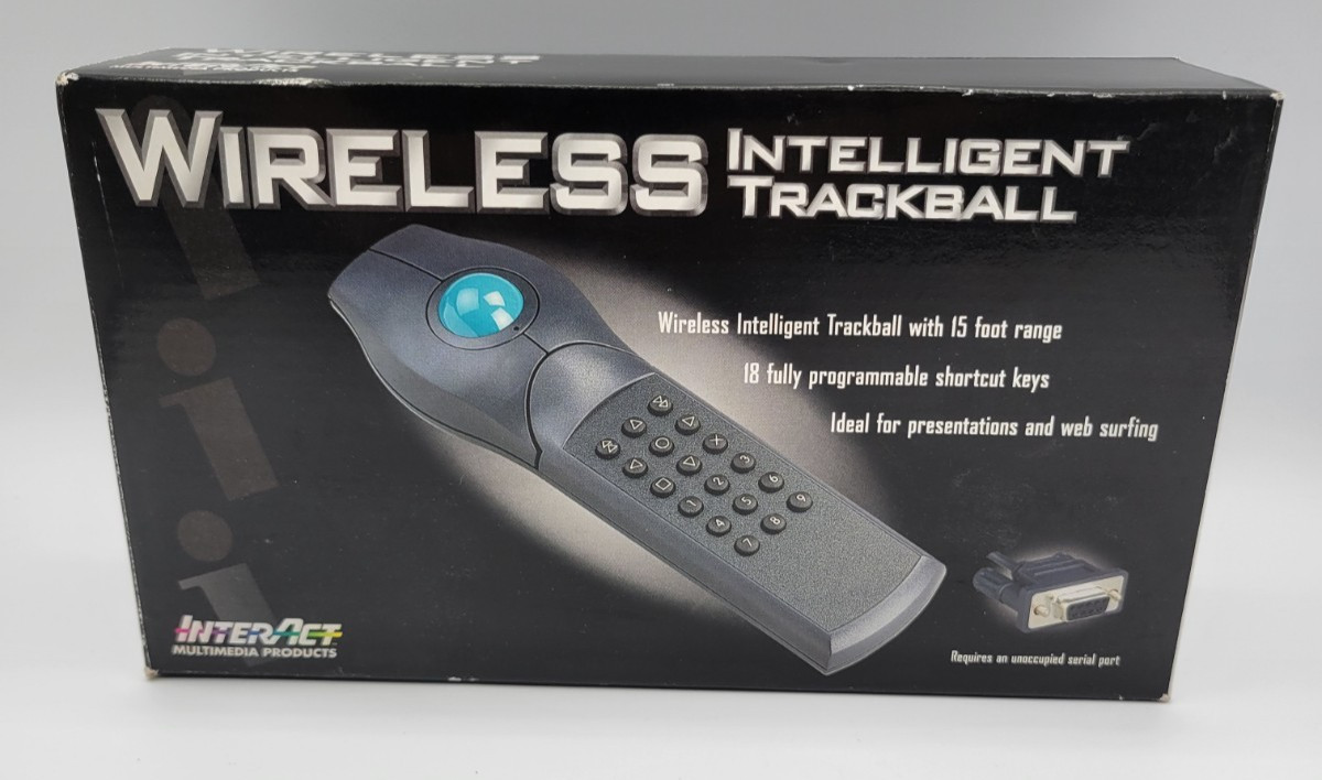 InterAct Wireless Intelligent Trackball 15 Foot 18 Button Remote SV-2020 Retro