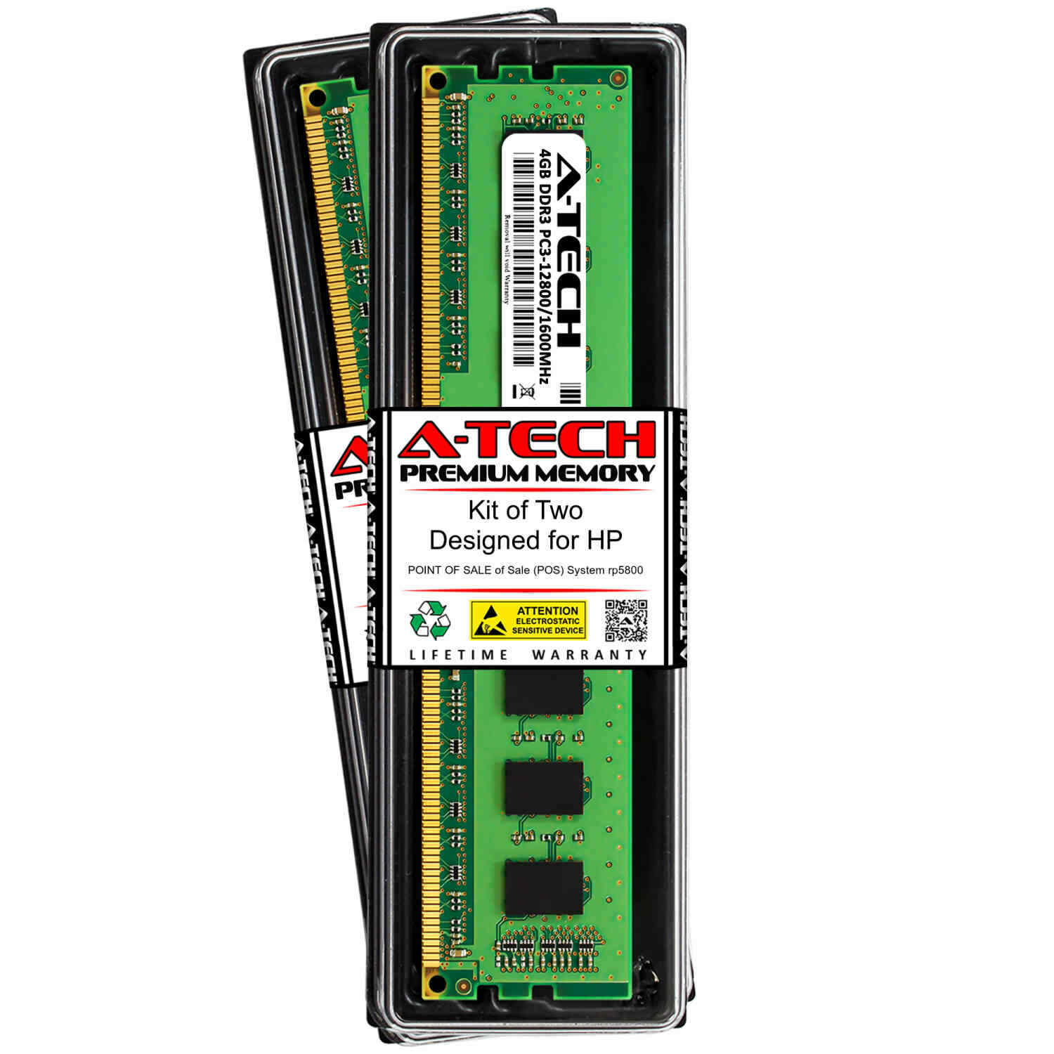 8GB 2x 4GB PC3-12800 HP Retail POS rp5800 Memory RAM