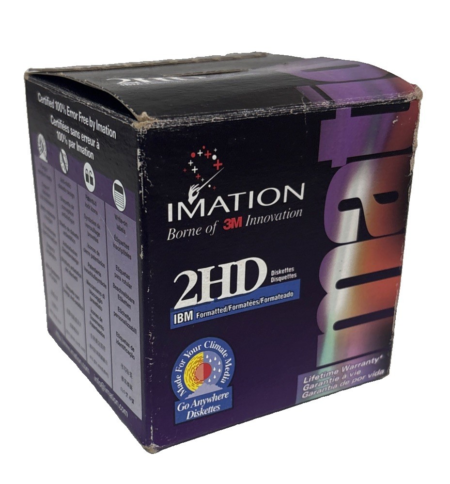 Imation 3M 2HD IBM 3.5" Floppy Disks 16 Diskettes Left From NEW Box Of 25