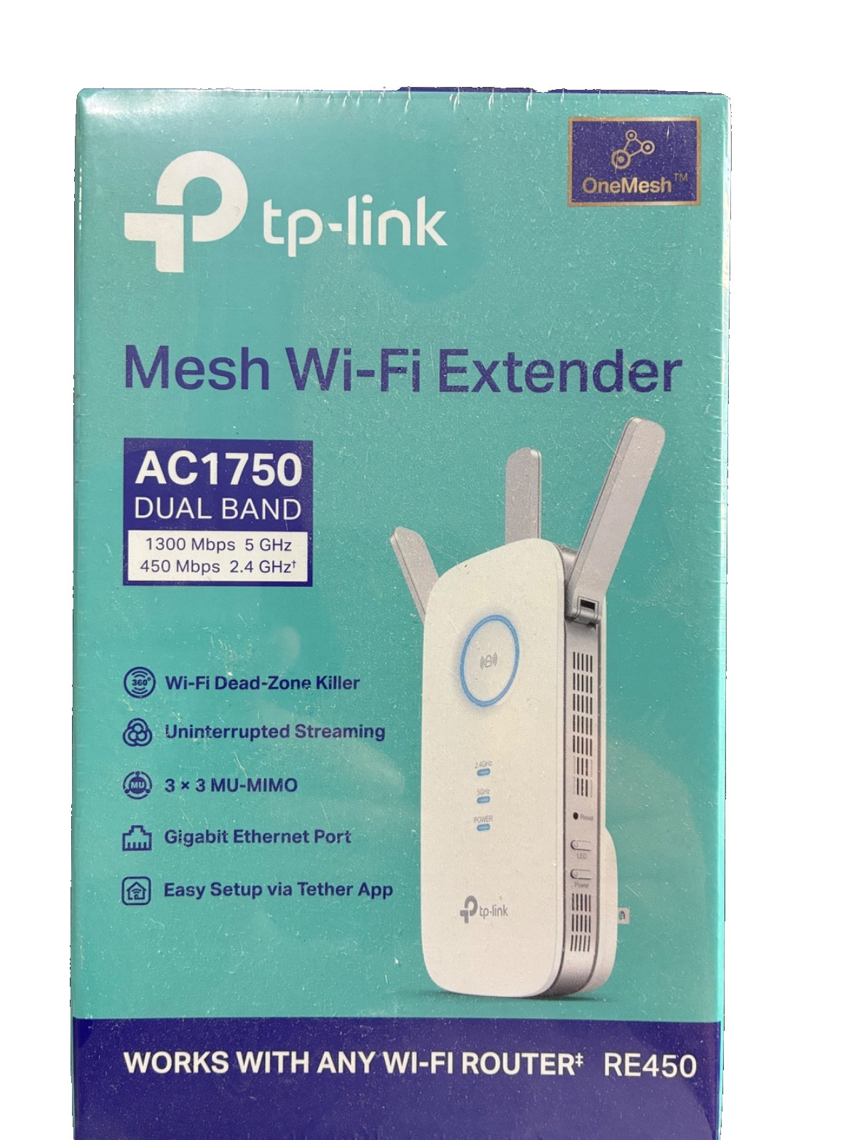 TP-Link WiFi Range Extender Repeater AC1750 Dual Band RE450 Internet Booster