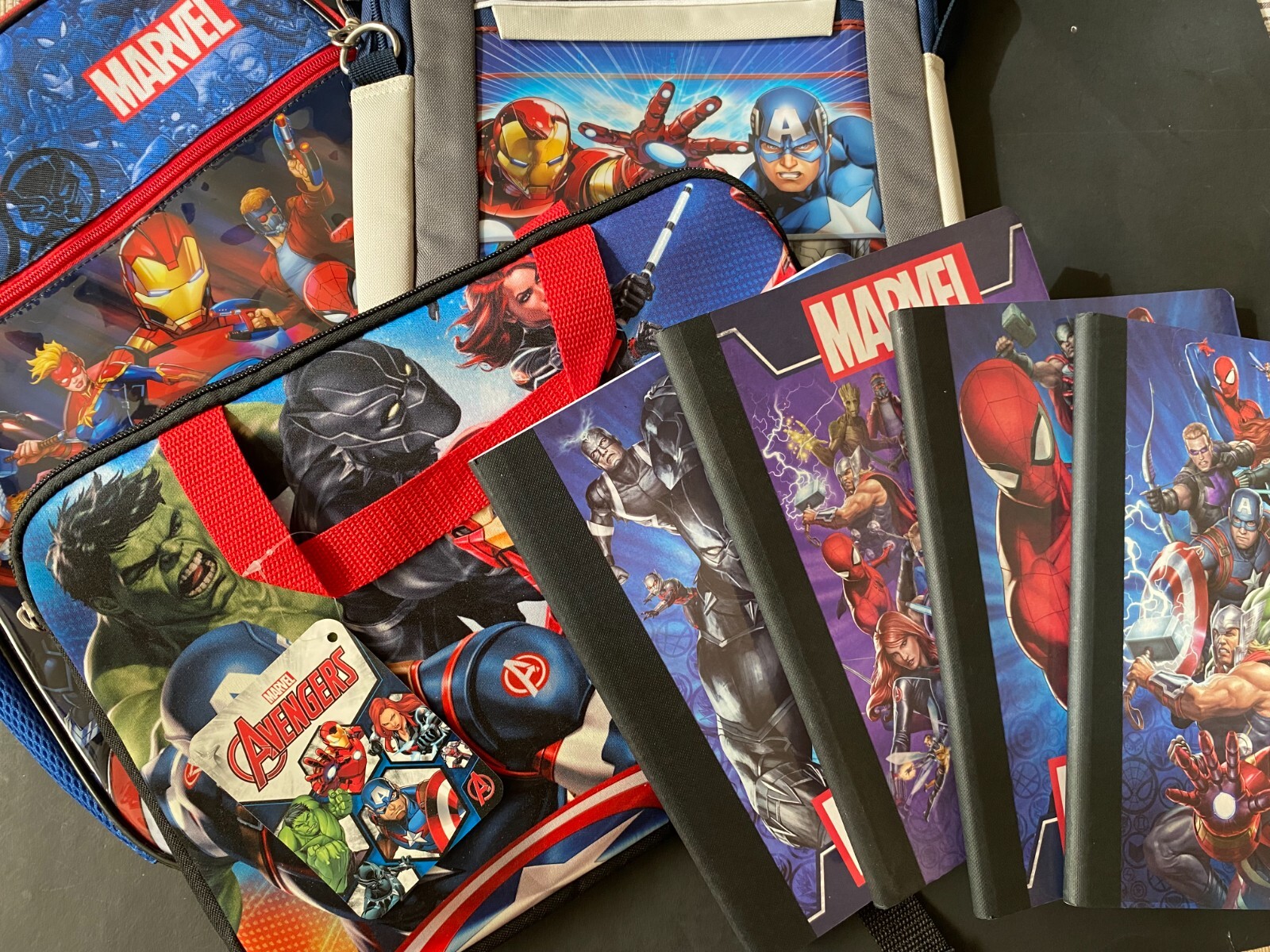 MARVEL's THE AVENGERS MEGAPACK [NEW] bag, backpack, tote + 4 composition books
