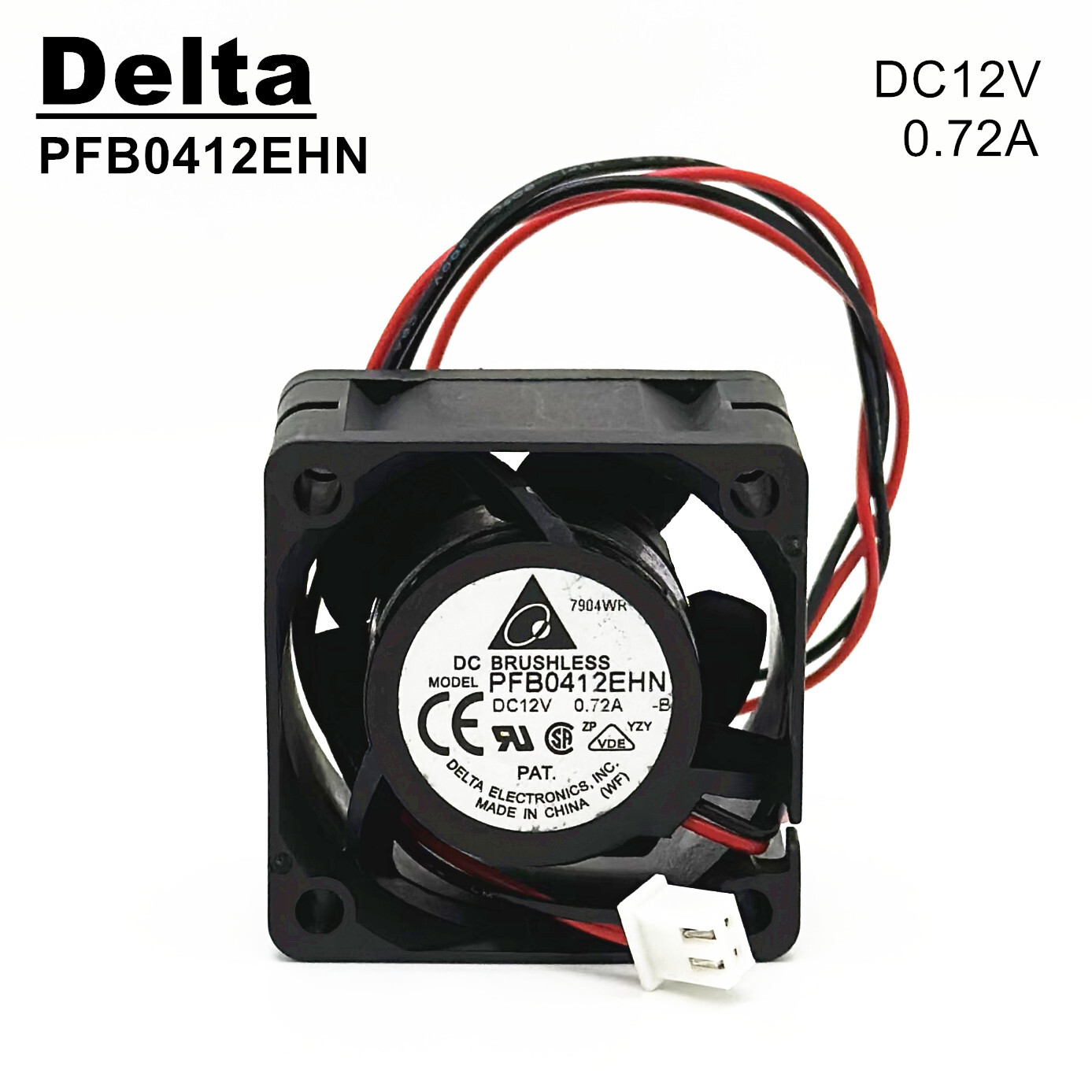 1PC NEW Delta 4028 12V 0.72A PFB0412EHN-B Double Ball Cooling Fan 2-PIN
