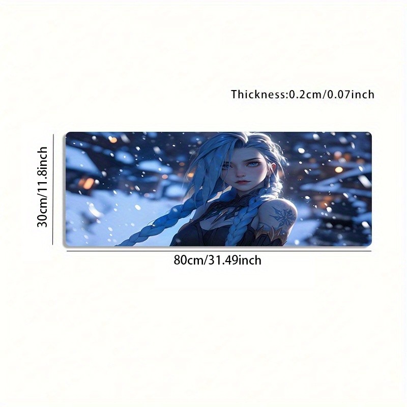 A Large Electronic Sports Gaming Mouse Pad Featuring a Fantasy Style Design wi