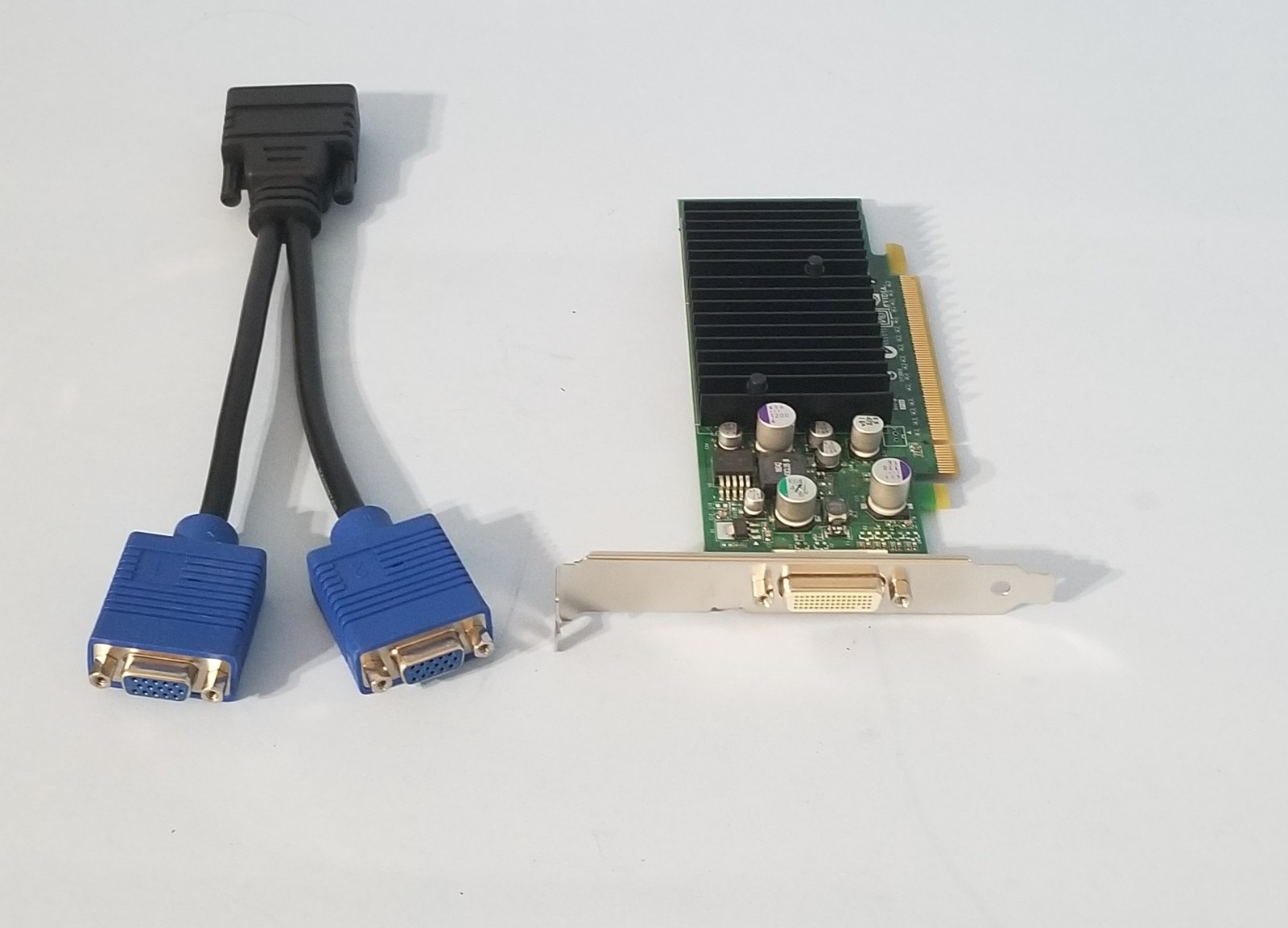Nvidia PCI-e NVS-280 64MB Graphics Card dms-59 dual VGA cable