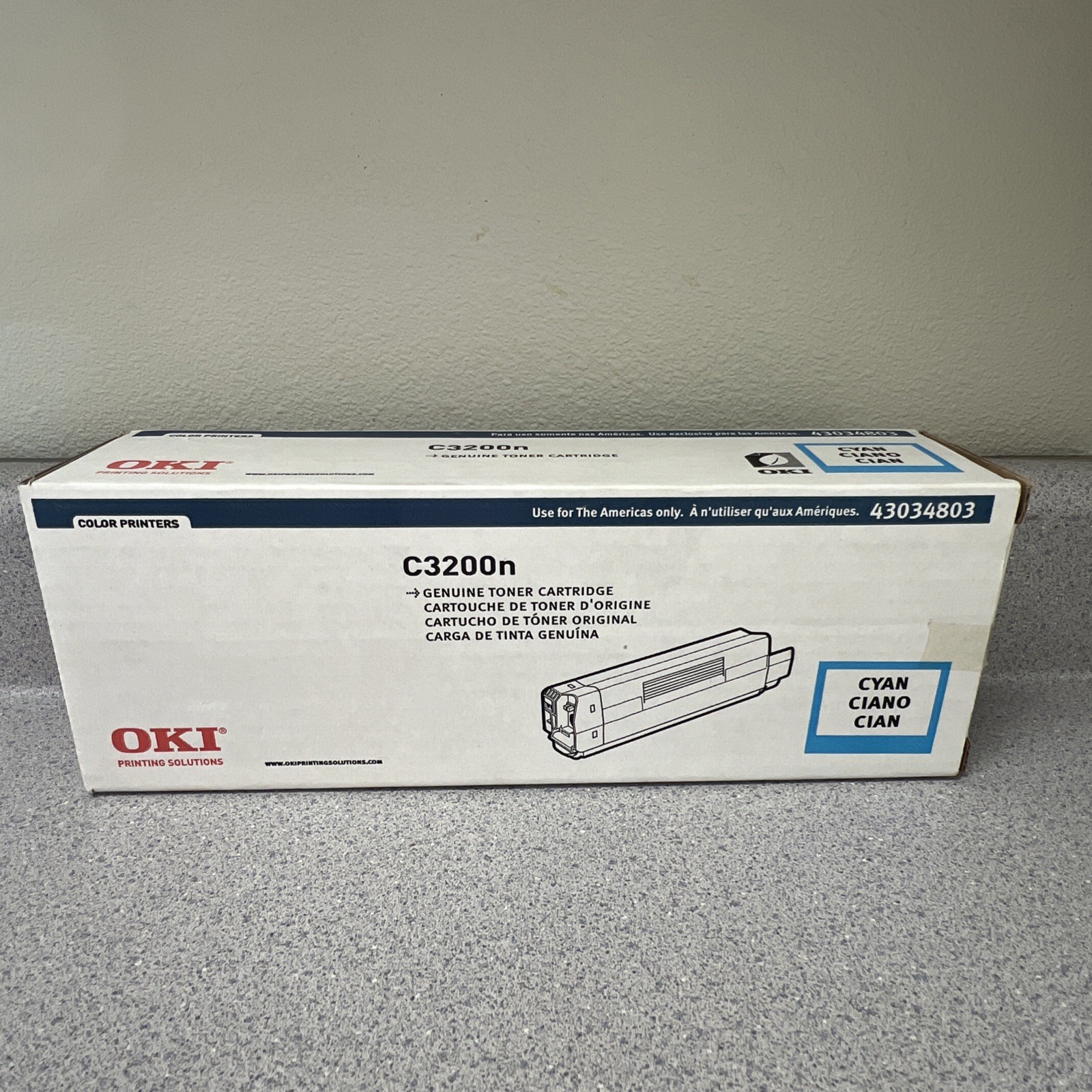 Okidata OKI 43034803 CYAN Toner Cartridge C3200N C3100 C3100n C3200 