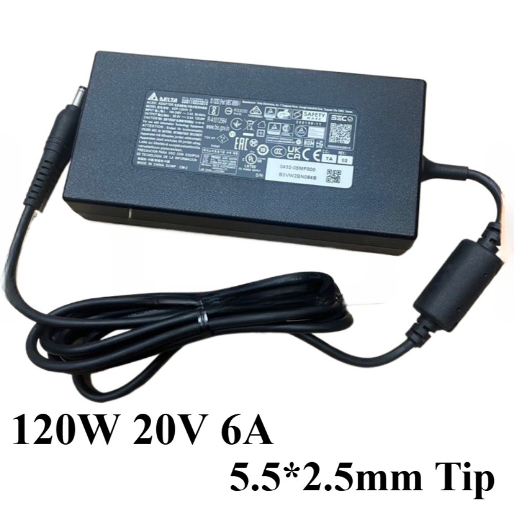 Genuine Delta 120W 20V 6A Charger ADP-120VH D 5.5*2.5mm AC Adapter Power Supply