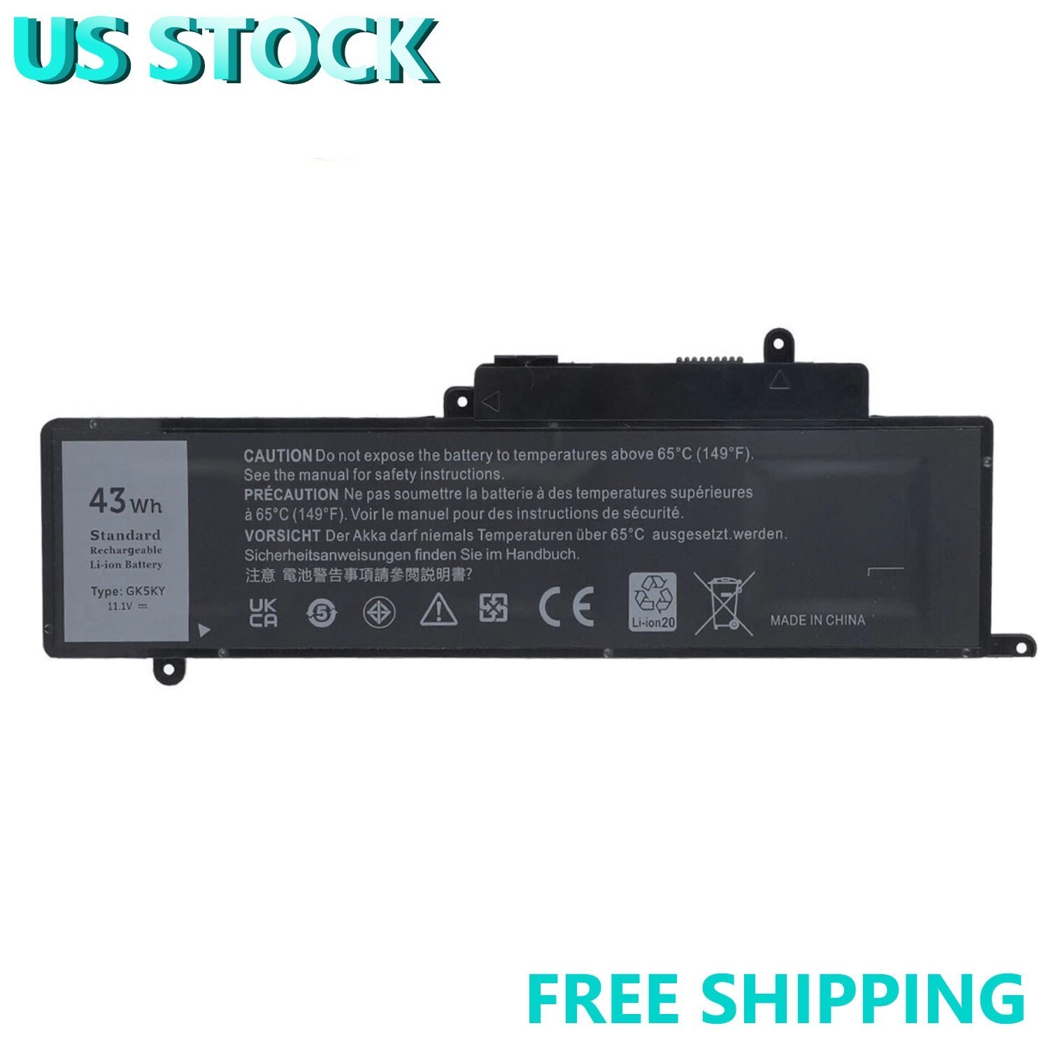 GK5KY Battery For Dell Inspiron 11 3000 3147 3148 3152 Series Inspiron 7000 43Wh