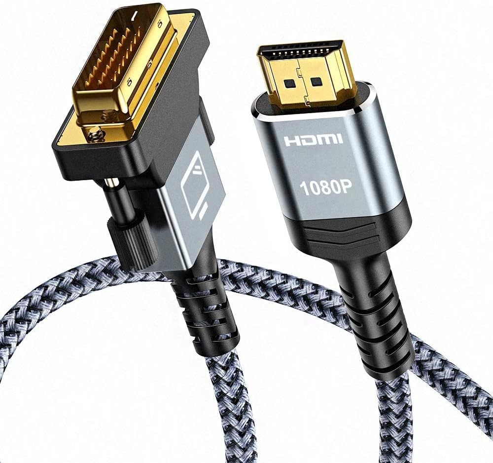 HDMI to DVI 24+1 Pin Adapter 6ft Bi-Directional Cable Converter DVI to HDMI