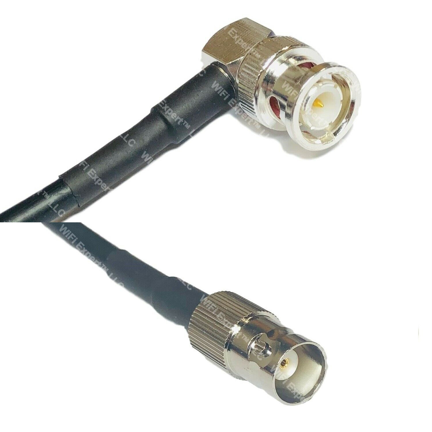 RFC195 BNC MALE ANGLE to BNC FEMALE NO BULKHEAD Coaxial RF Pigtail Cable USA
