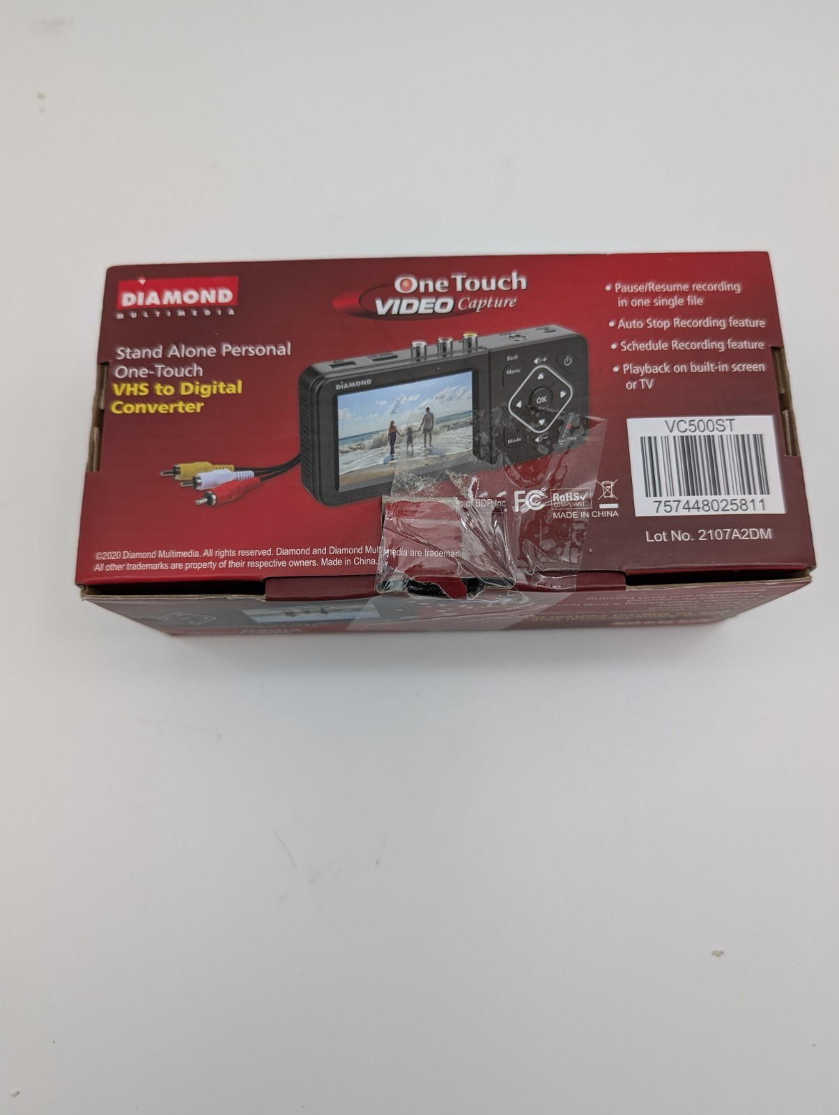 Diamond Multimedia One Touch Video Capture VHS To Digital Converter