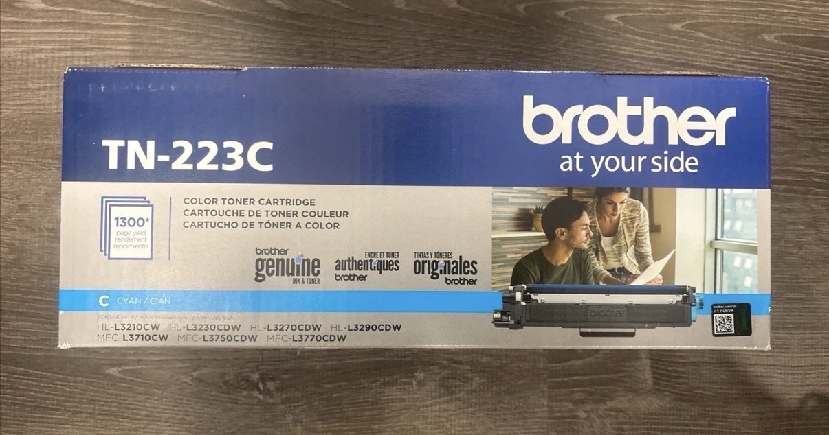 Brother TN223C Standard Cyan Toner Cartridge Genuine HL-L3210CW/MFC-L3710CW