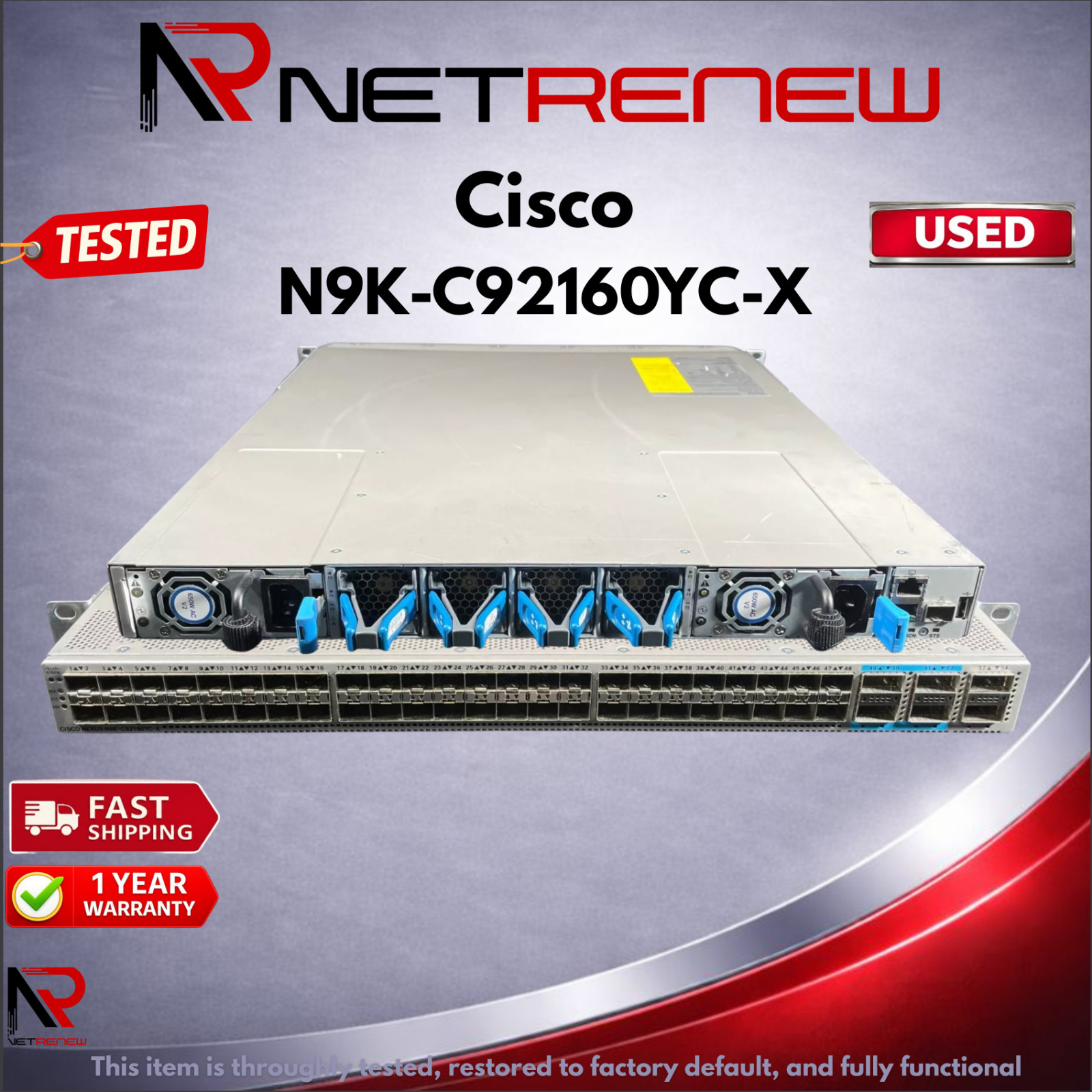 Cisco Nexus 9200 N9K-C92160YC-X  48p 1/10G/25G SFP+ 4p 100G QSFP28