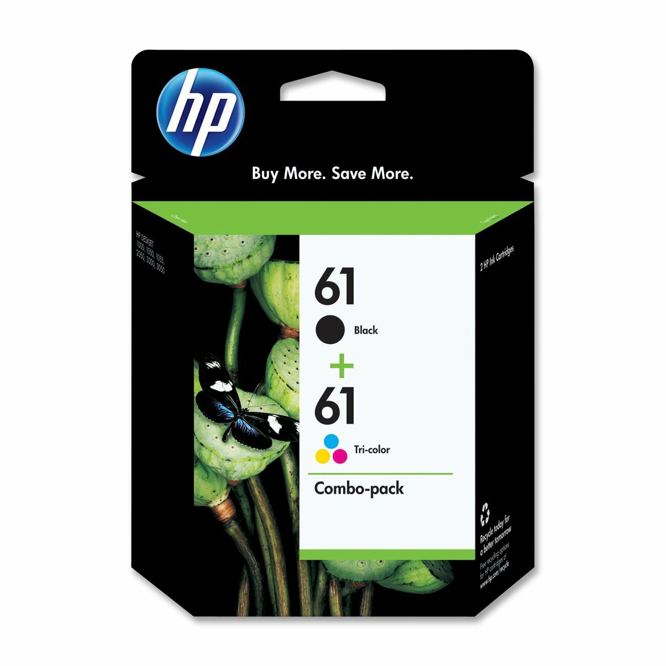 Genuine New HP 61 Black & Color Ink Cartridges Combo CR259FN 12/2025