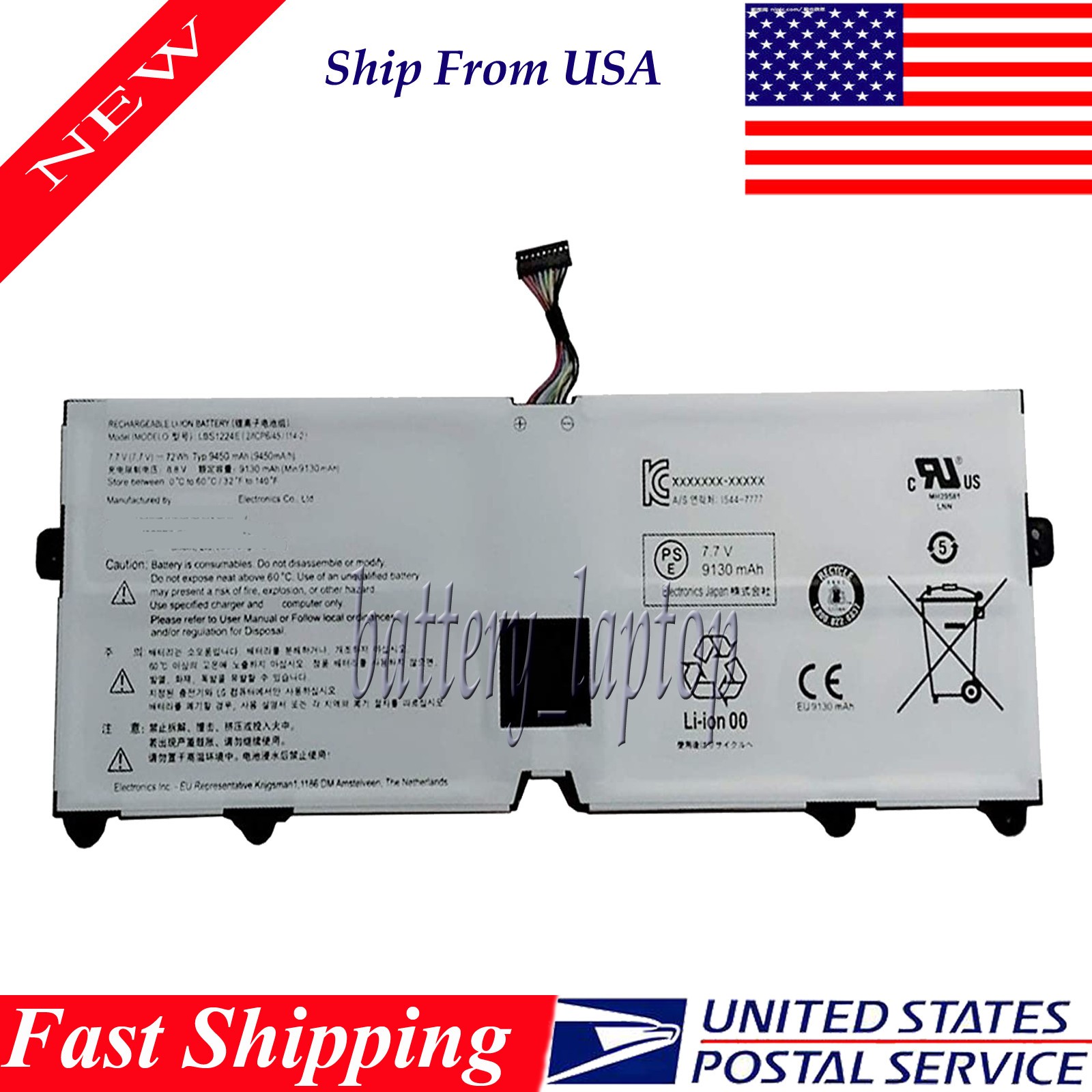 LBS1224E Laptop Battery for LG Gram 2018 13Z980 14Z980 15Z980 15Z990 Series
