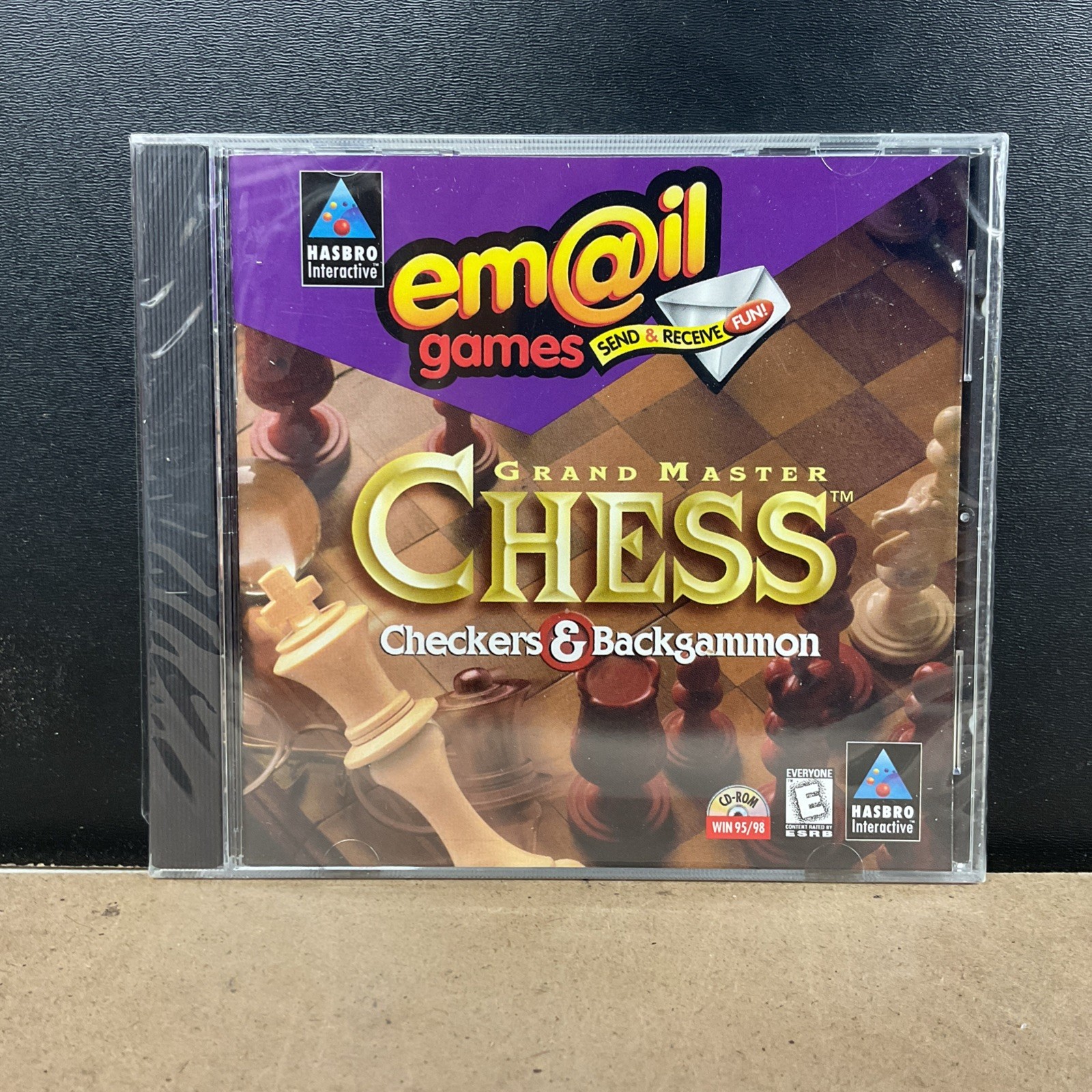 Grand Master Chess Checkers Backgammon PC CD-ROM Hasbro Vintage - Factory Sealed