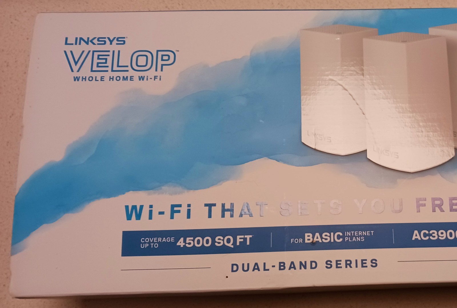 Linksys Velop AC3900 Dual-Band Whole Home Wi-Fi System 2-Pack New Open Box