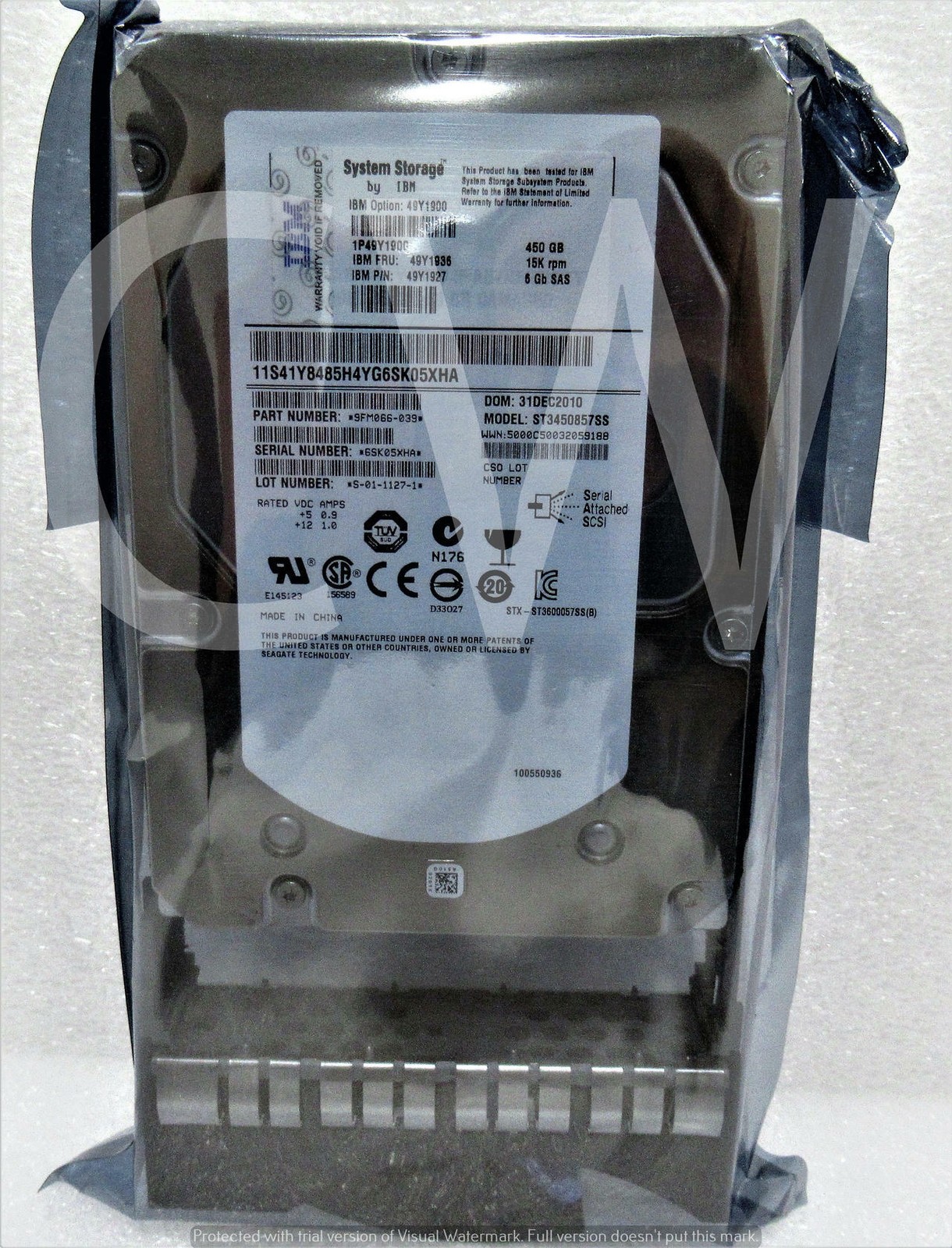 9FM066-039 ST3450857SS IBM SYSTEM 450GB 15000RPM 6Gbps 3.5" SAS HDD Hard Drive