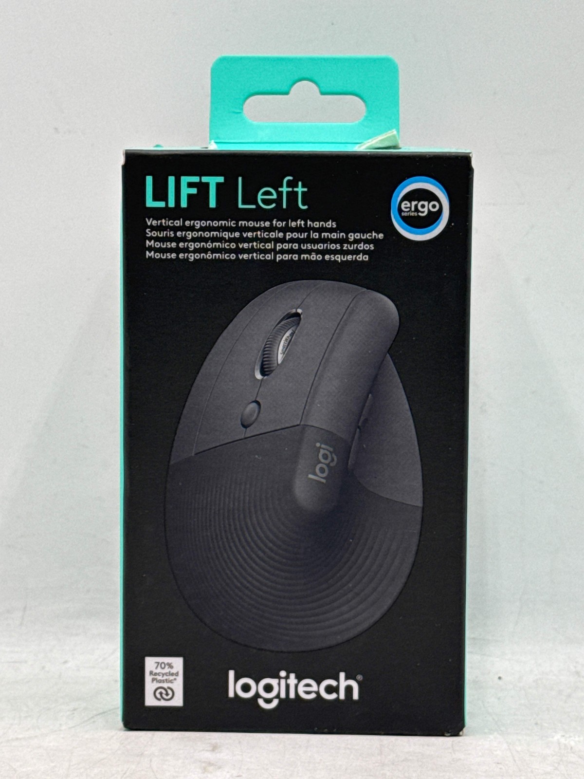 Logitech Lift Vertical Left Handed Ergonomic Wireless Optical USB Mouse