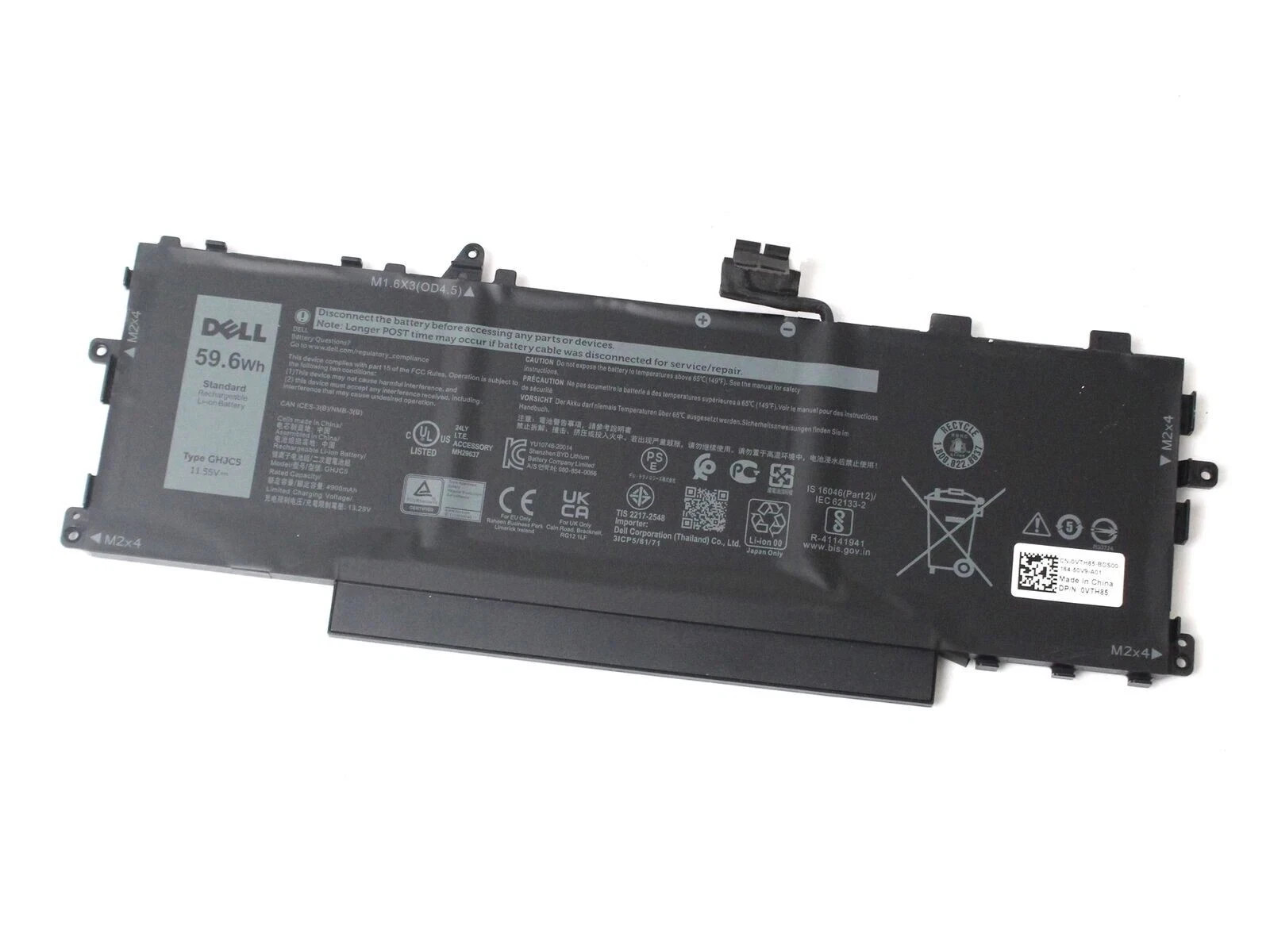 59.6WH Genuine Dell Latitude 9420 9430 59.6WH 3 Cell Laptop Battery GHJC5 0VTH85