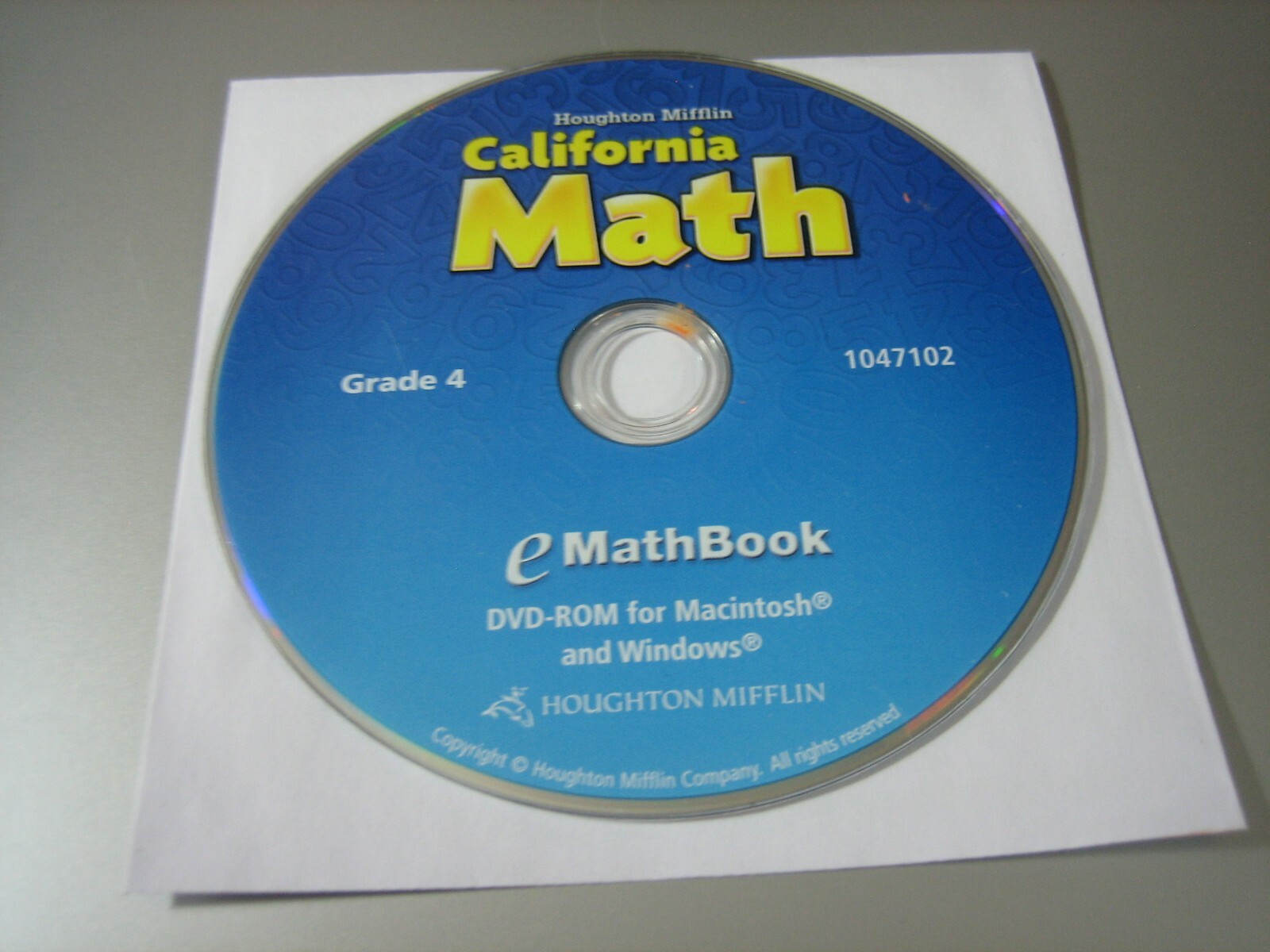 Houghton Mifflin California Math - eMath Book - Grade 4 (PC & MAC, DVD-ROM)