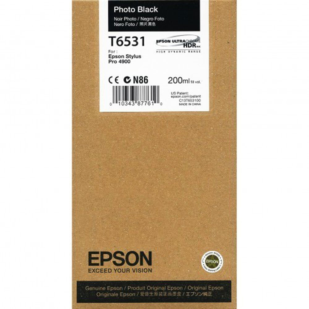 Genuine Epson T6531 Photo Black Ink Cartridge for Stylus Pro 4900