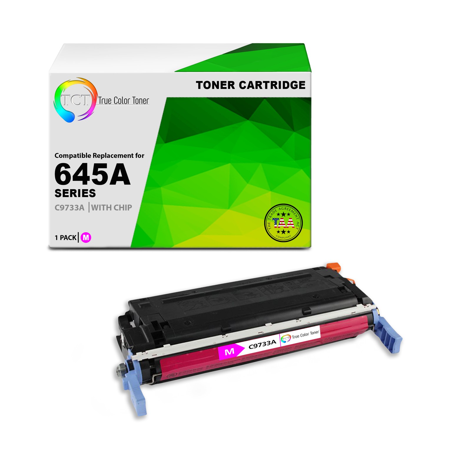 TCT C9733A TAA Compliant Toner Cartridge Replacement for HP C9733A - 645A