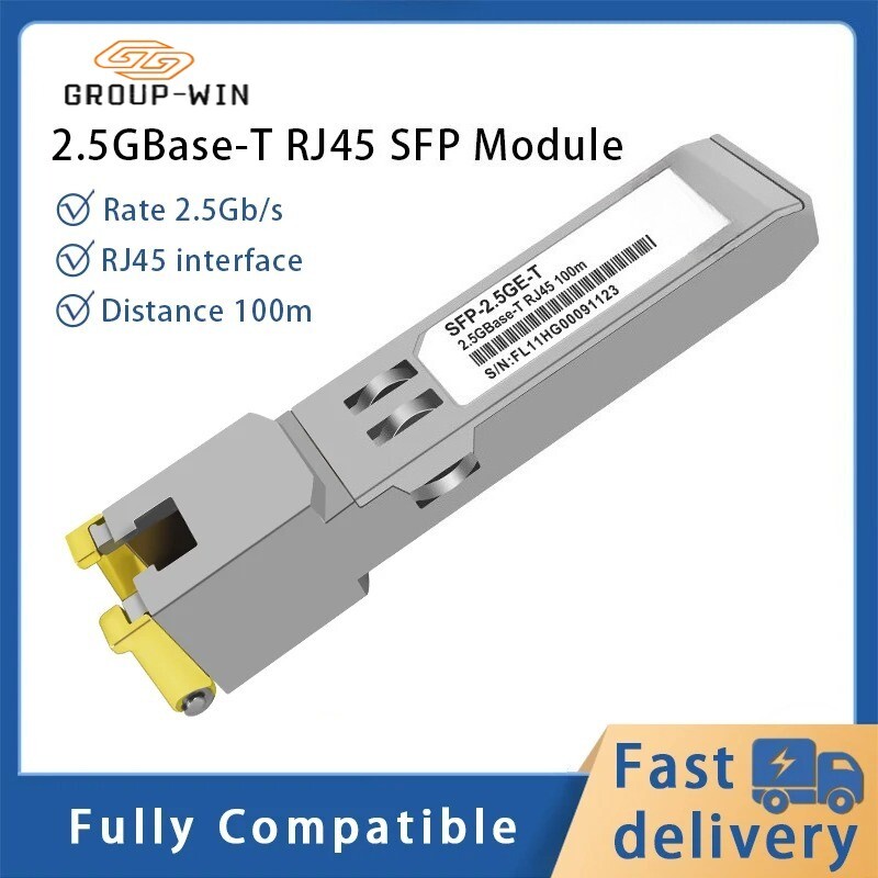 2.5G RJ45 Copper Port 100m For Ethernet Port SFP Transceiver Module