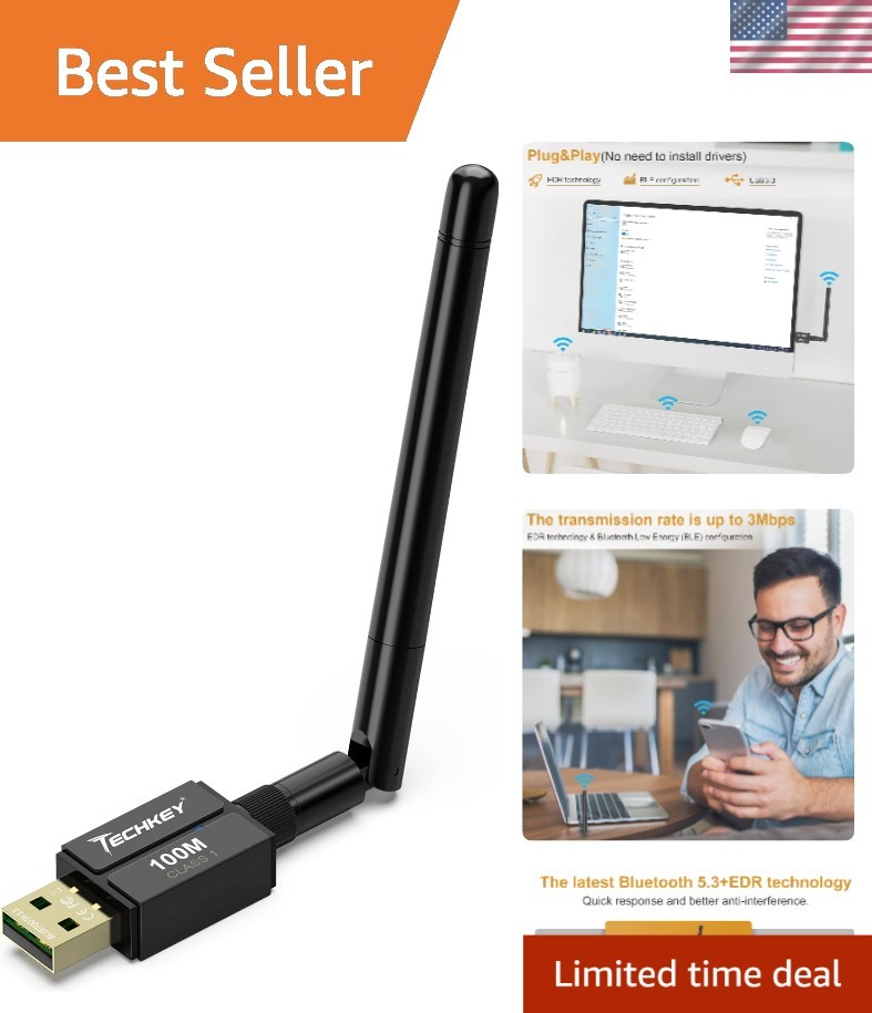 Bluetooth 5.3 Long Range Adapter - Versatile Connectivity Solution for PCs
