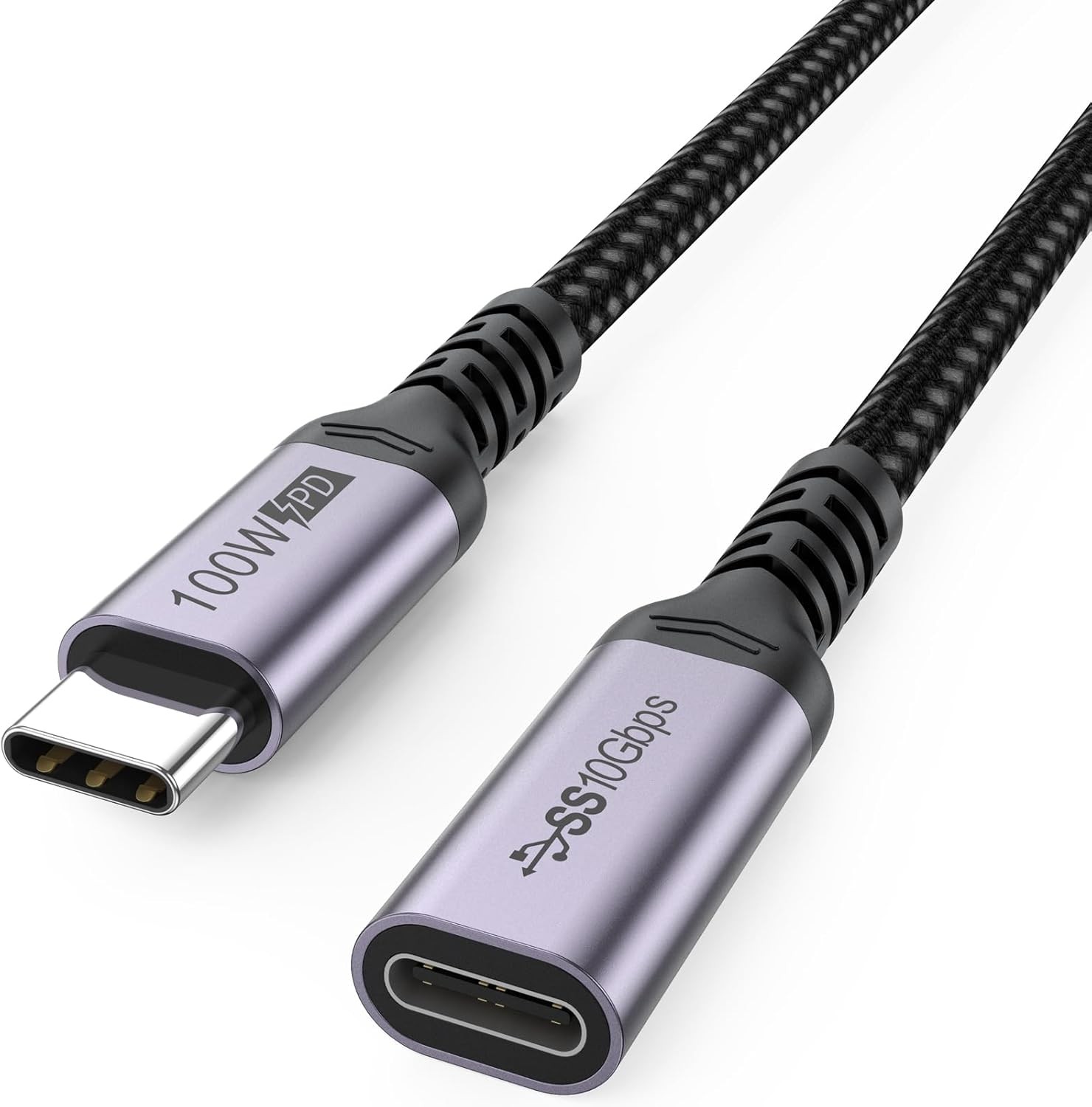 USB C Extension Cable 6.6Ft USB C to USB C Male to Female Type C Extender Cord
