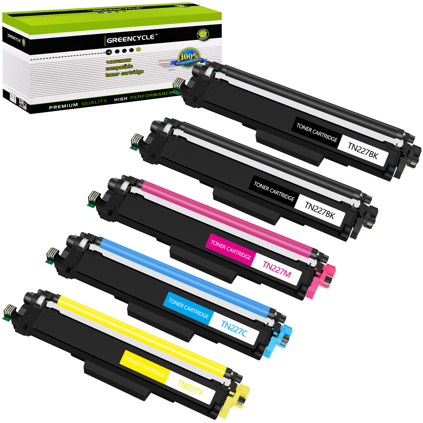 Set of 5PK Color TN227 Toner Fits for Brother MFC-L3750CDW L3770CDW DCP-L3510CDW
