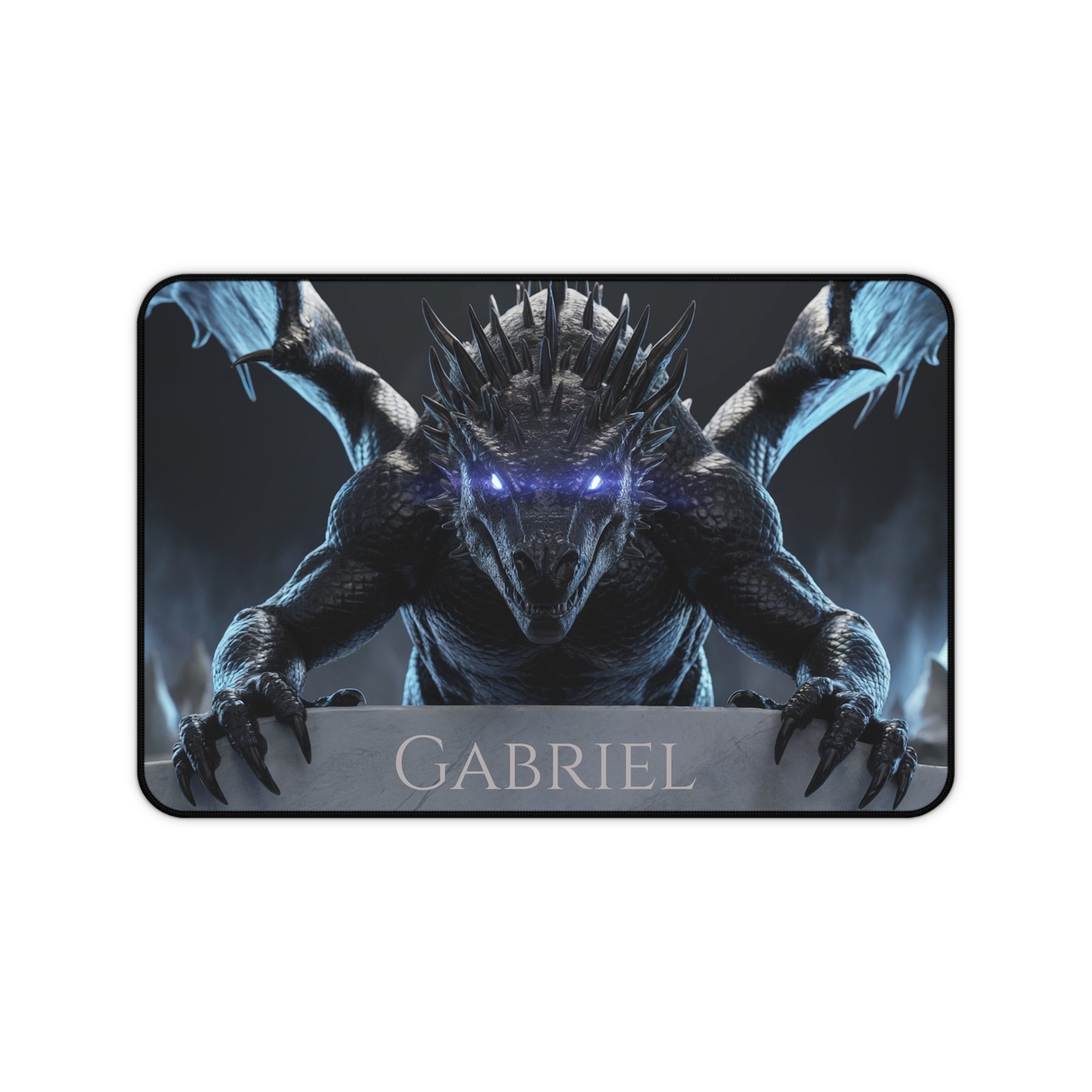 Personalized Dragon Gaming Desk Mat Custom Name Large Mouse Pad Non-Slip XL