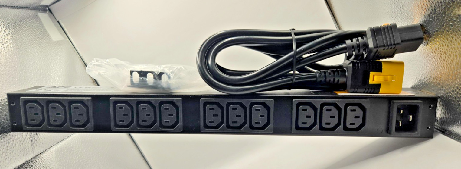 APC AP9565 Rack PDU Basic 1U 16A 208/230V (12) C13 Power Cable Rack Ears