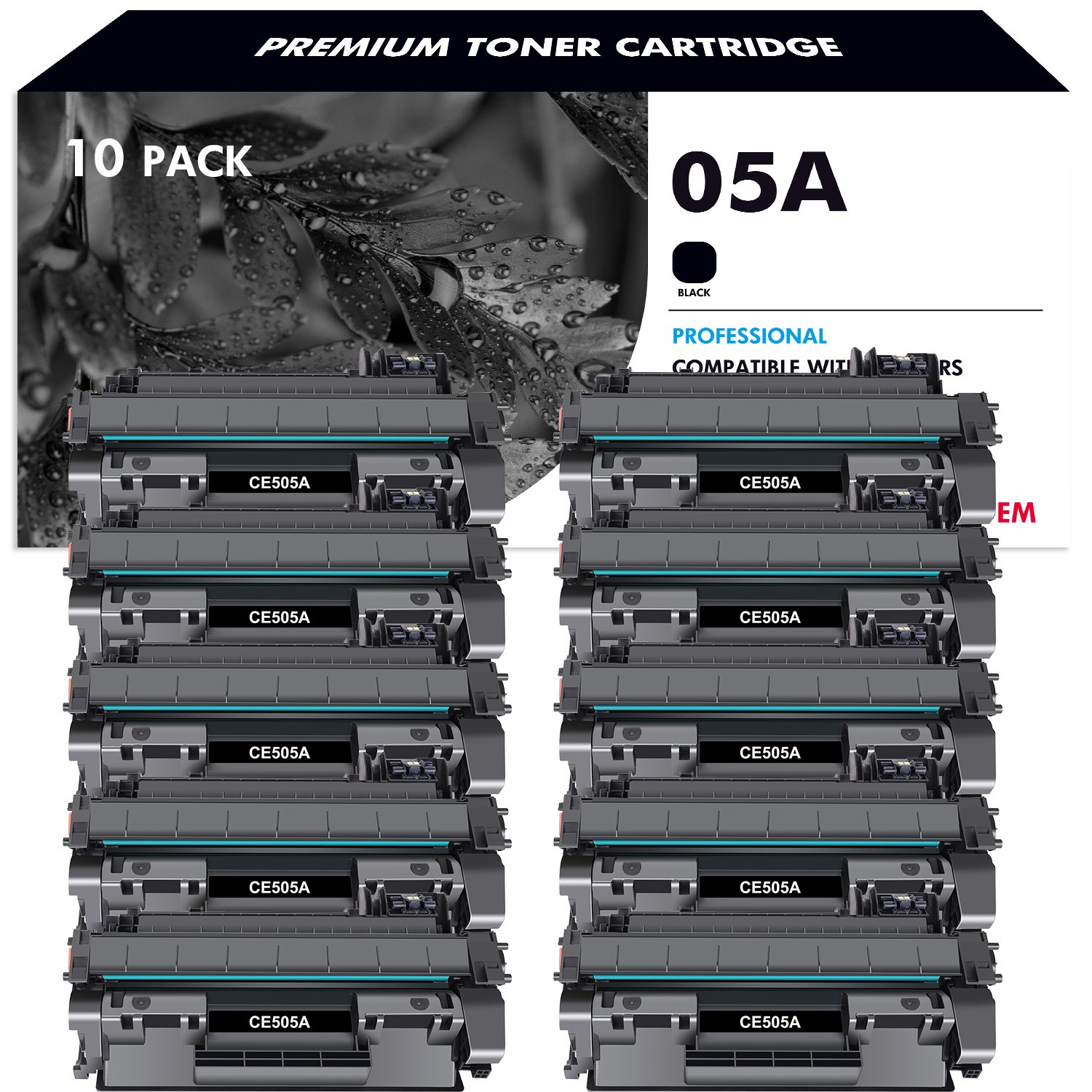 1-10PK CE505A Toner Cartridge For HP 05A LaserJet P2035 2055dn P2050 P2055 LOT