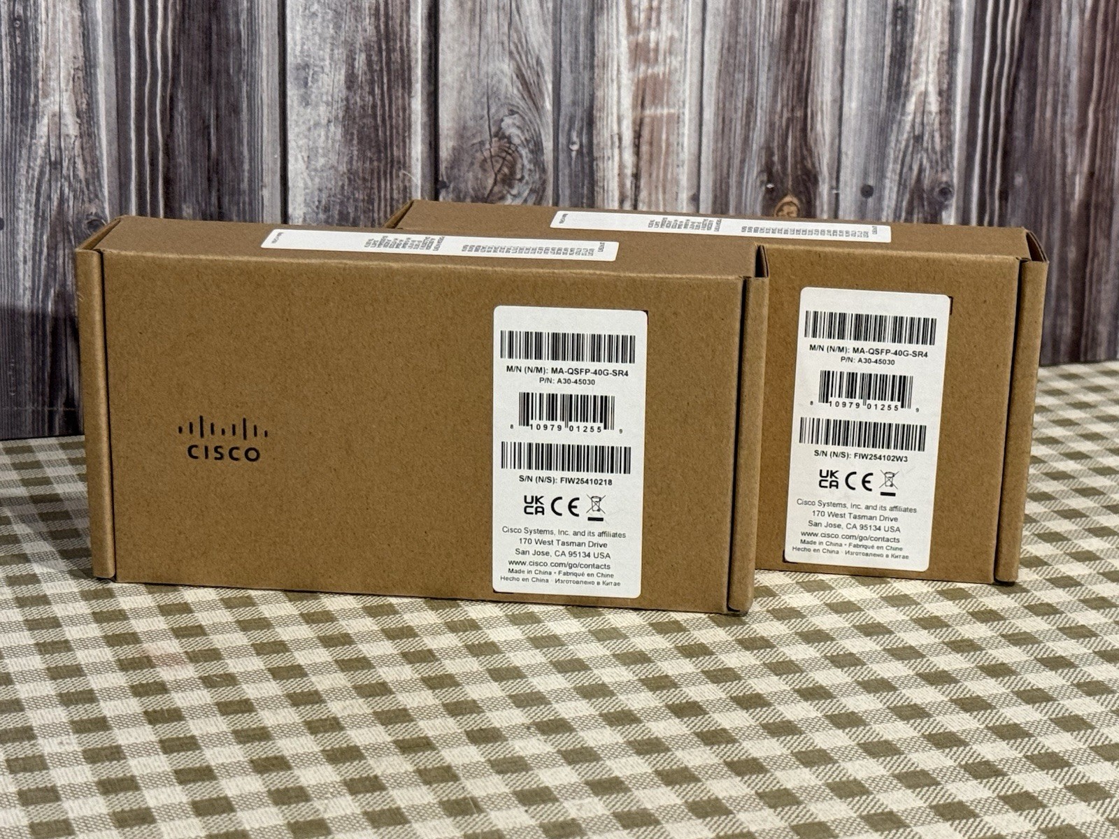 (2) Cisco Meraki A30-45030 40GbE QSFP+ fiber Transceiver - Brand New SEALED