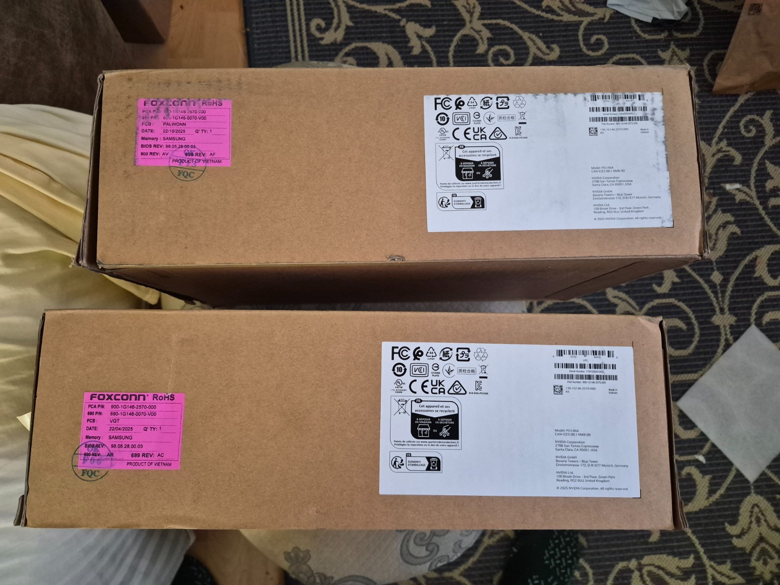 Two NVIDIA GeForce RTX 5070 FE 12GB GDDR7 GPU Video Cards New  Sealed