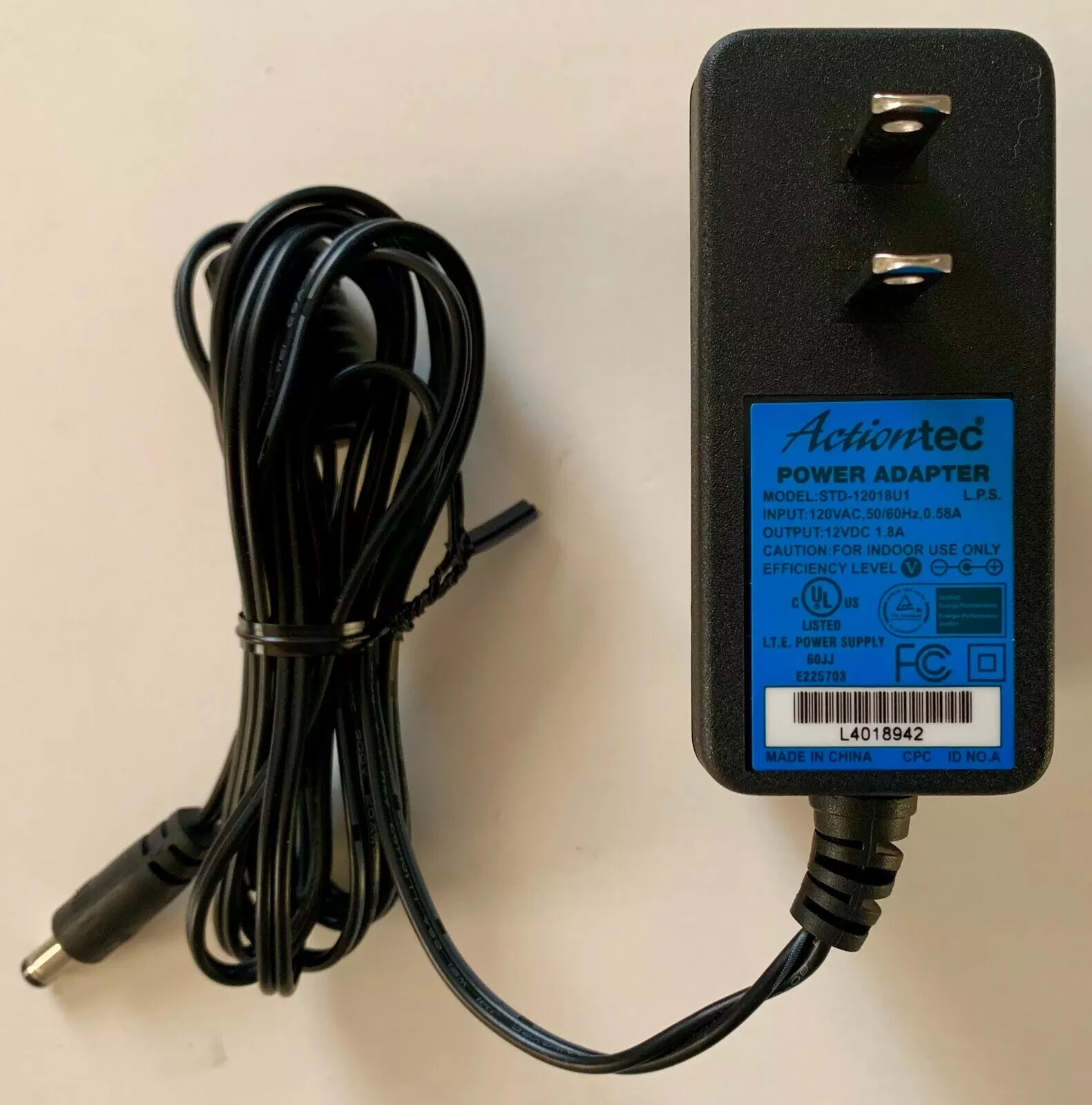 12V 2A AC Adapter Actiontec Power Supply 1.8A (2A) Charger MI424WR STD-12018U1