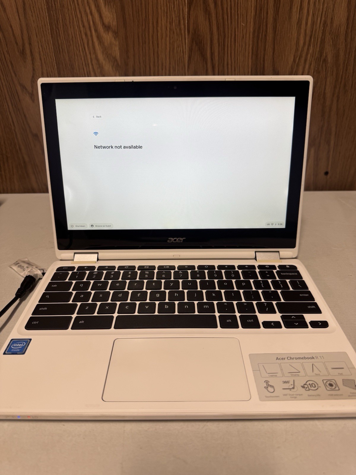 Acer Chromebook R 11 CB5-132T 11.6” Touchscreen 360° | Tested | Charger