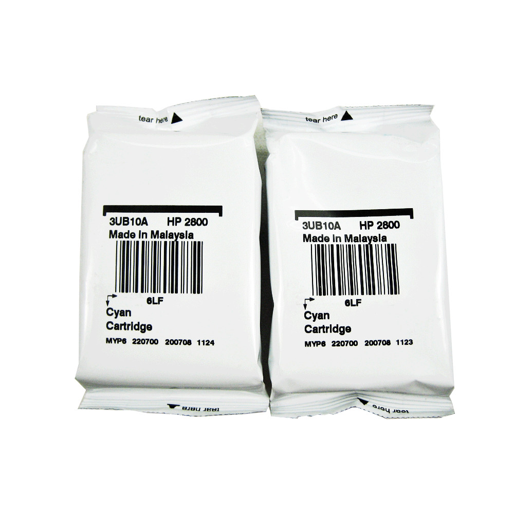 2PK Genuine HP 2800 Cyan Ink Cartridges 3UB10A Business InkJet 2800 printer