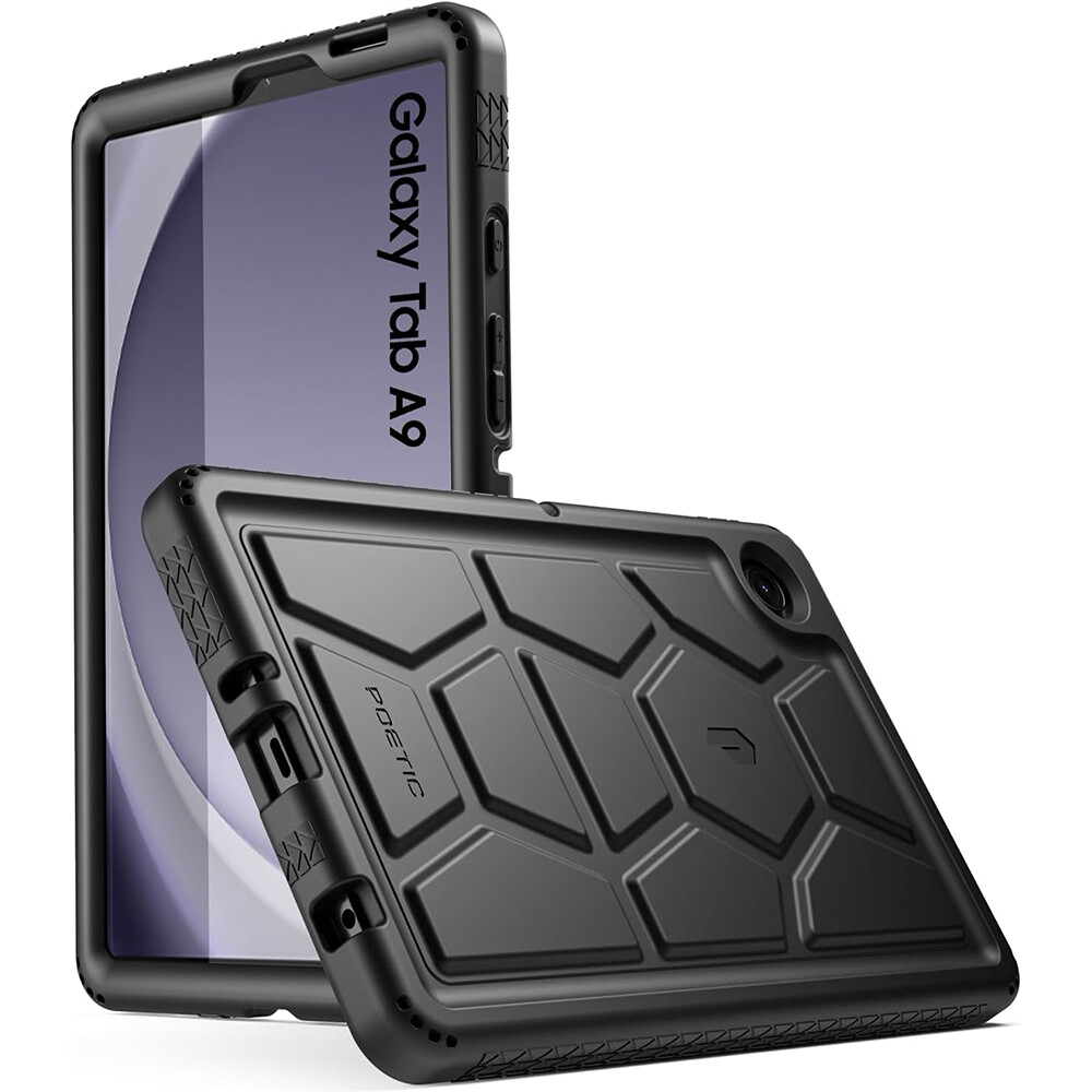 For Samsung Galaxy Tab A9 / Galaxy Tab A9 Plus Case Poetic Silicone Cover Black