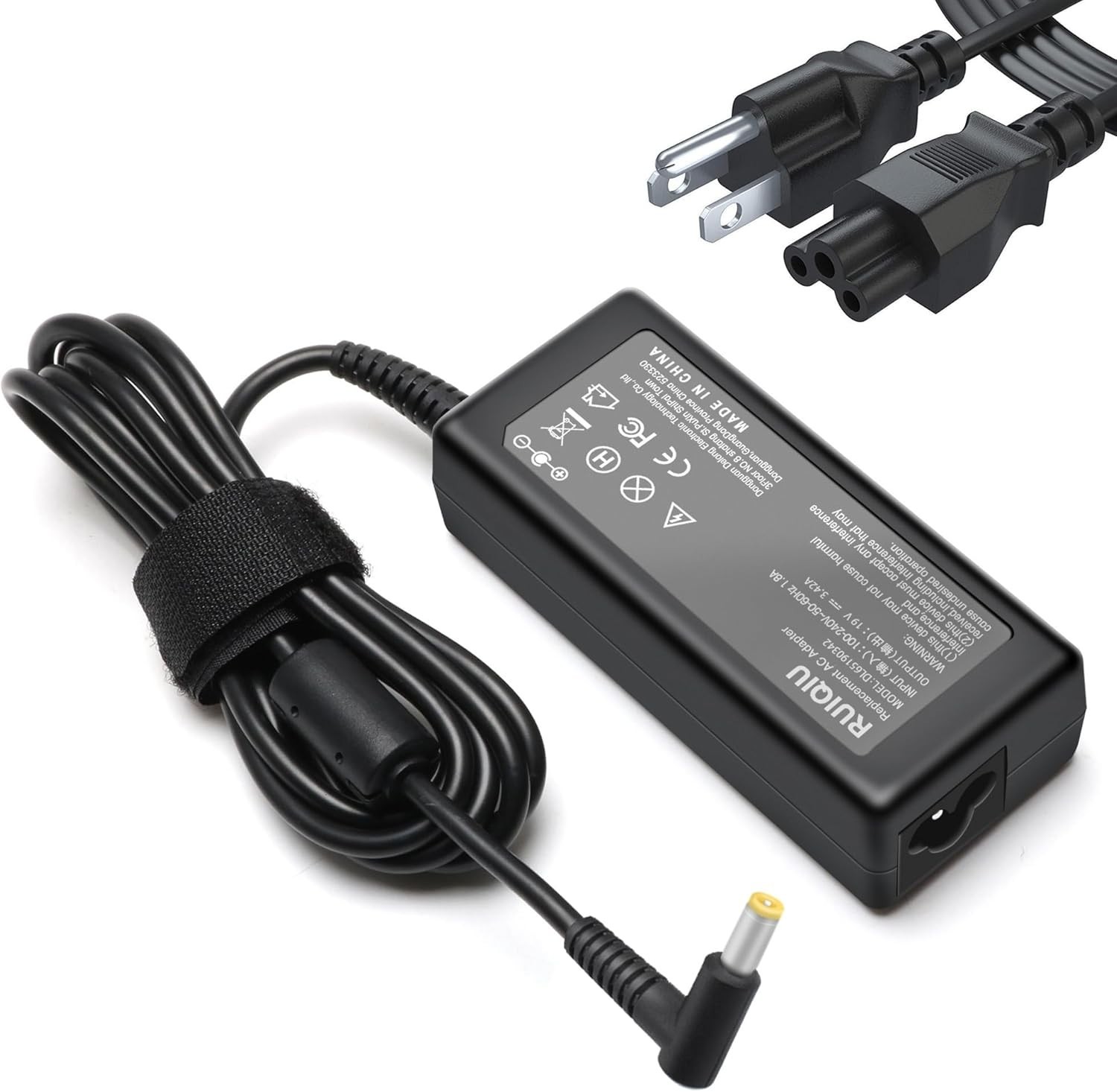 VH240A Power Cord Compatible for HP Monitor 27" 25" 24" 32" Supply Charger