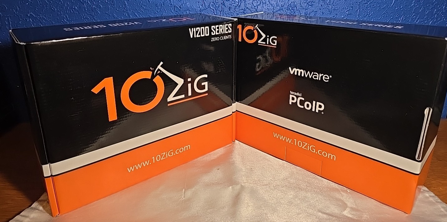 Lot of (2)  10zig 293D Zero Client V1200-P V1200 Series NIB