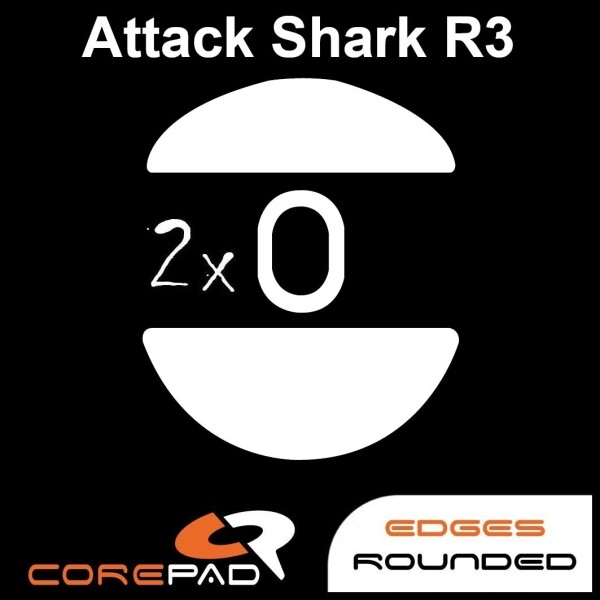 Corepad Skatez Attack Shark R3 Replacement Mouse Feet Hyperglides PTFE Teflon
