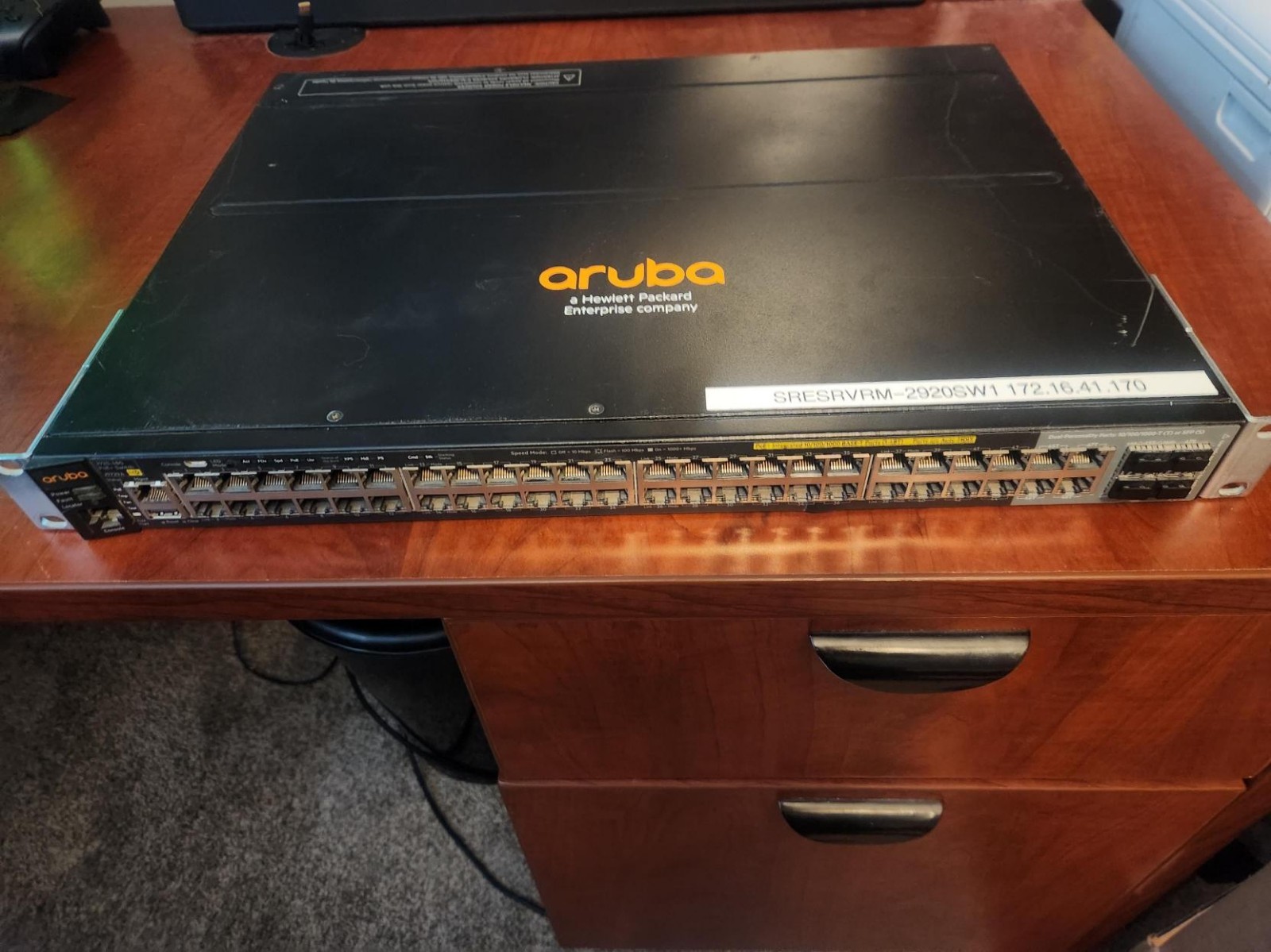 HP Aruba J9729A 2920-48G-PoE+ 48-Port Gigabit 370W Stackable L3 Switch