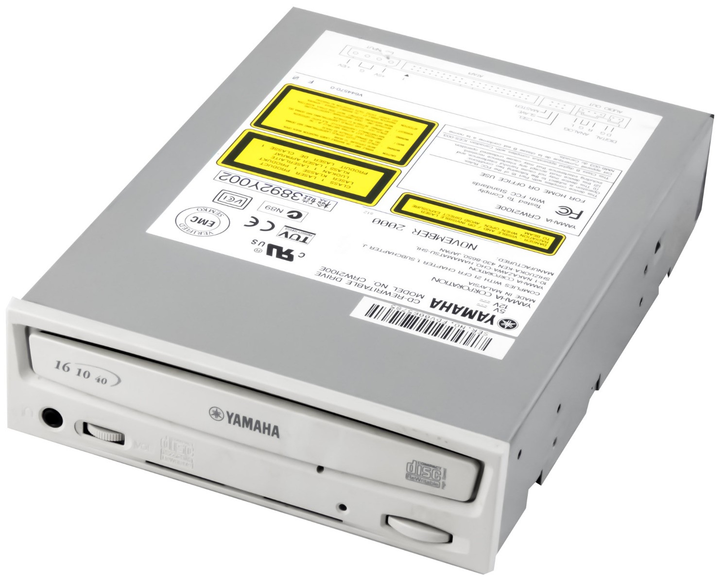 Internal Drive Burner YAMAHA CRW2100E CD-REWRITABLE DRIVE ATA 5.25 inch