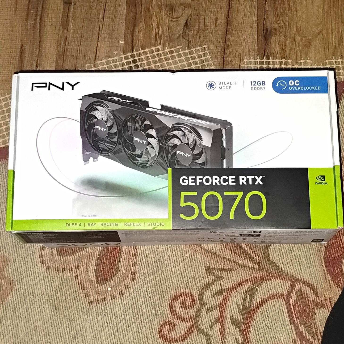 PNY NVIDIA  RTX 5070 12GB GDDR7 Overclocked Triple Fan Graphics Card